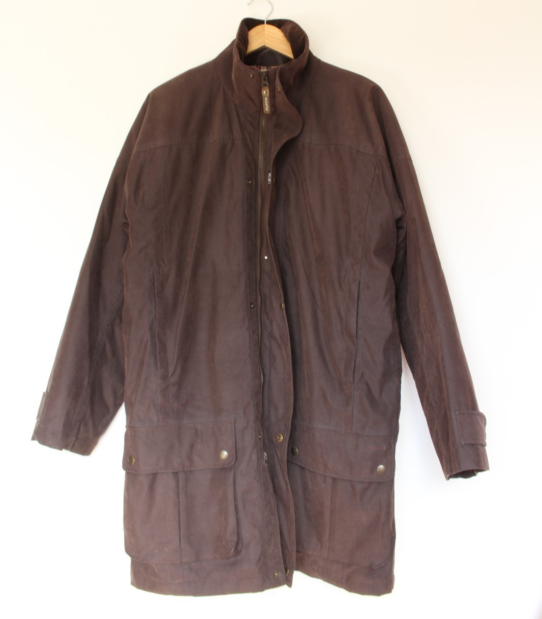 Puffa Country Field Jacket Mens Medium Brown Work Waterproof Liner Outdoor