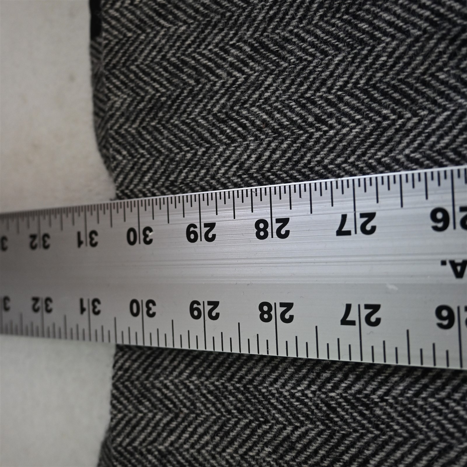 Deansgate 42R Gray Herringbone Tweed Wool Mens Blazer Suit Jacket Sport Coat