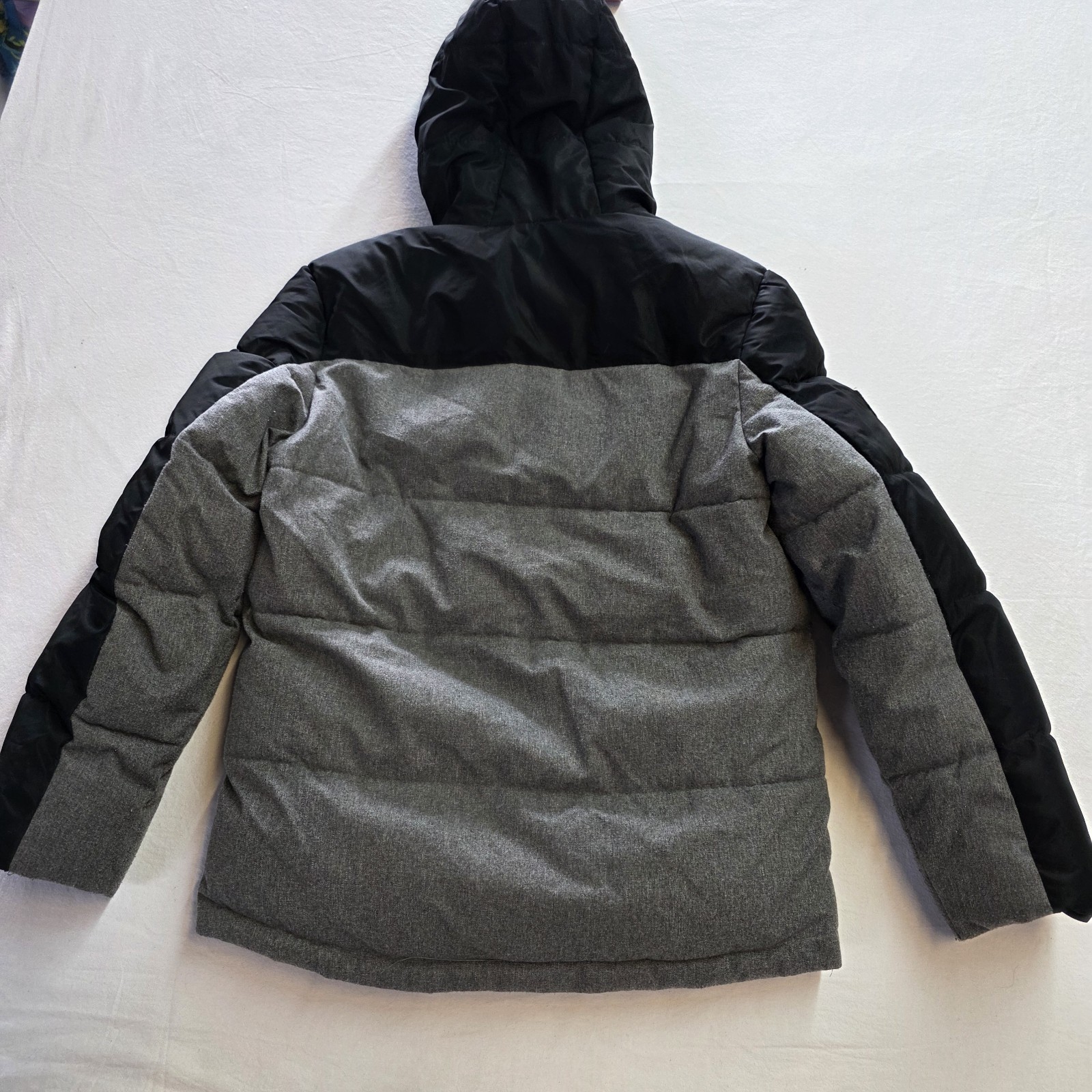 ZeroXposur boy’s winter jacket, Grey & Black With Red Inner Lining XL 14/16