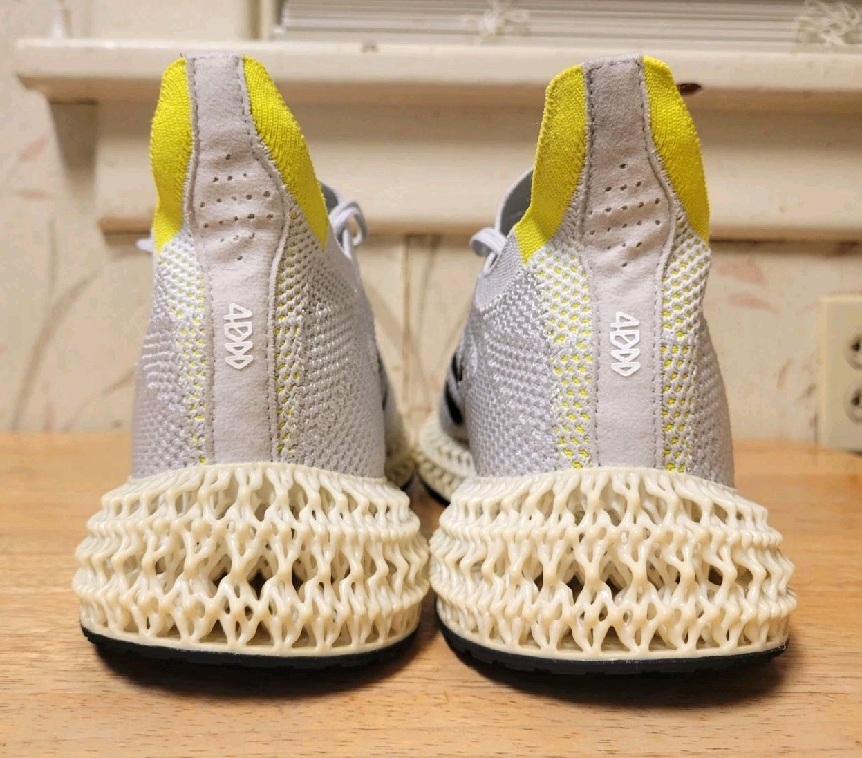 Adidas 4D Fwd Men’s Halo Silver/Cloud White/Acid Yellow GY4933 Shoes Size 13