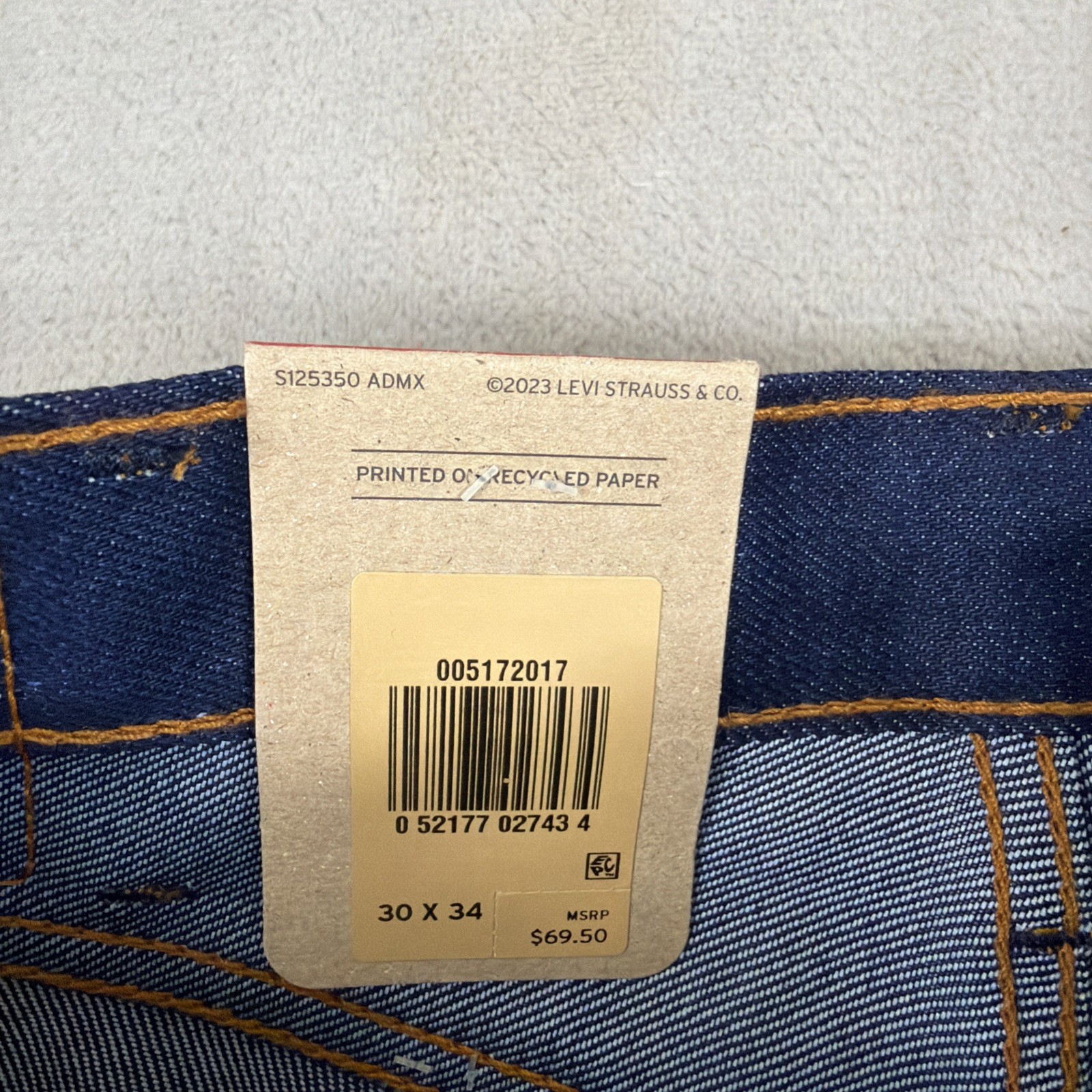 Levi’s 517 Bootcut Jeans Men’s Size 30×34 Blue Denim Cowboy Raw Wash Stretch