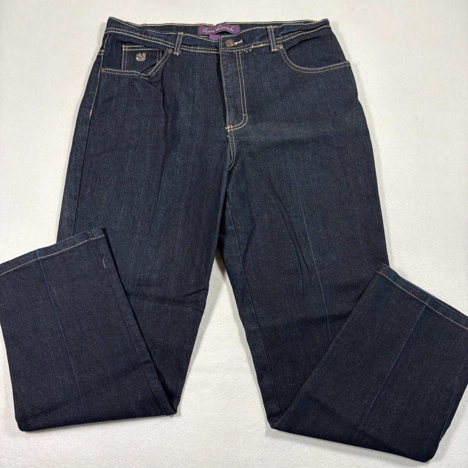 Gloria Vanderbilt Womens Amanda Jeans Size 14 Dark Wash High Rise Denim Y2K