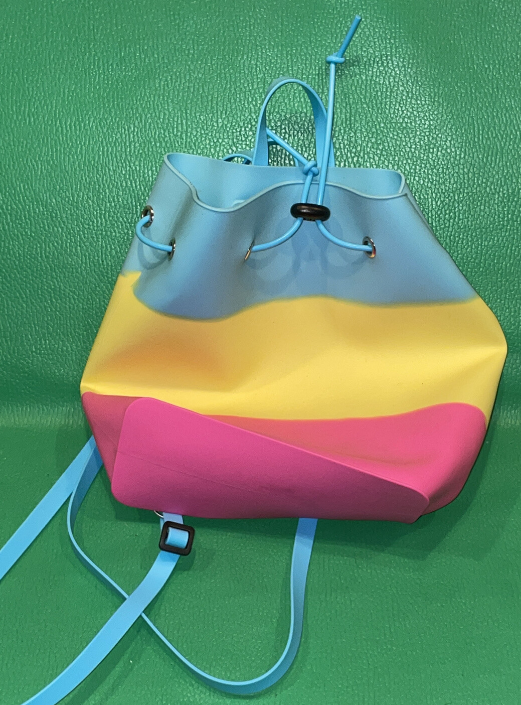 Silicone Rubber Jelly Gummy Backpack purse Rainbow