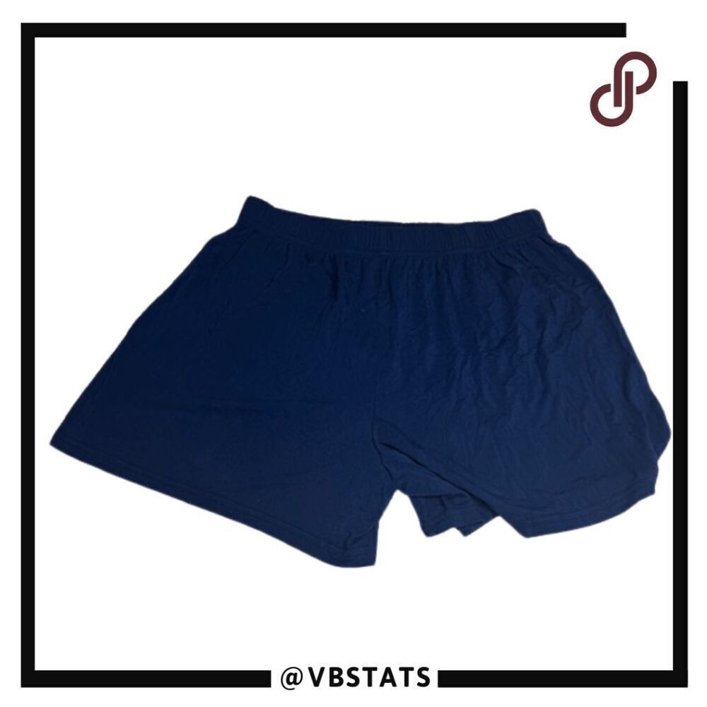Bamboo Cool Men’s Relaxed Boxer Brief Shorts Blue Size Small