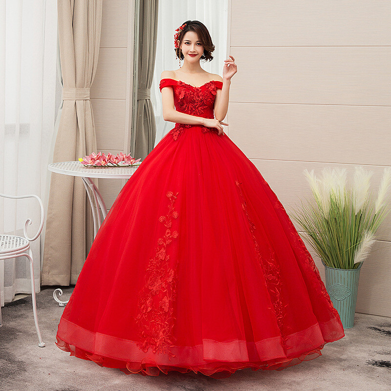 Beaded Women’s Off The Shoulder Long Dress Wedding Evening Party Formal Fashion
