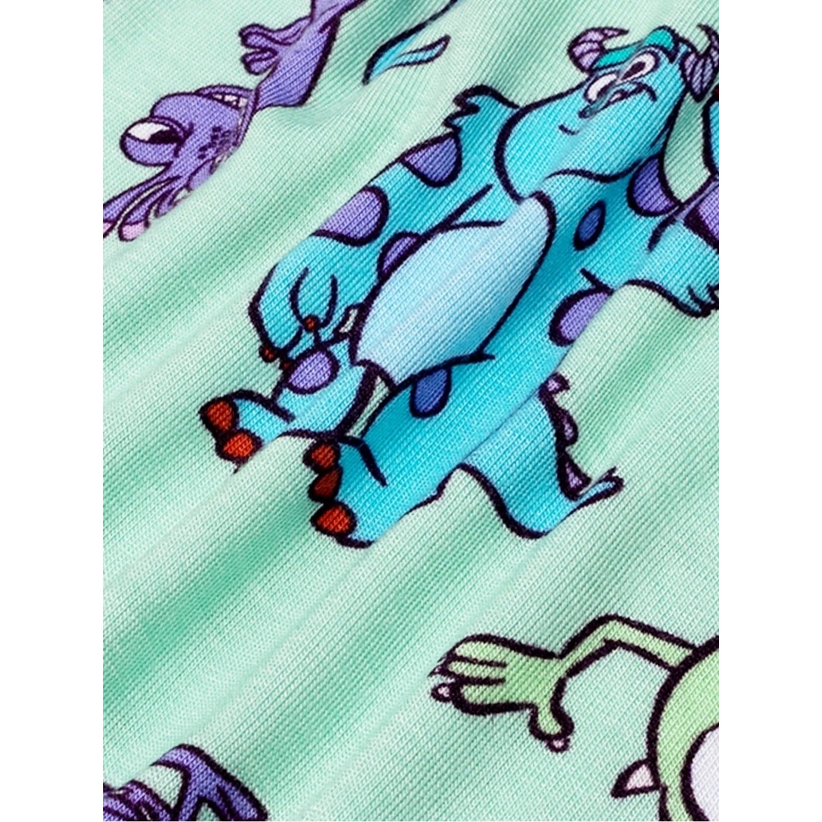 NWT Pixar Kids Mint Monsters Inc One-Piece Footie Pajamas Disney Toddler 18M