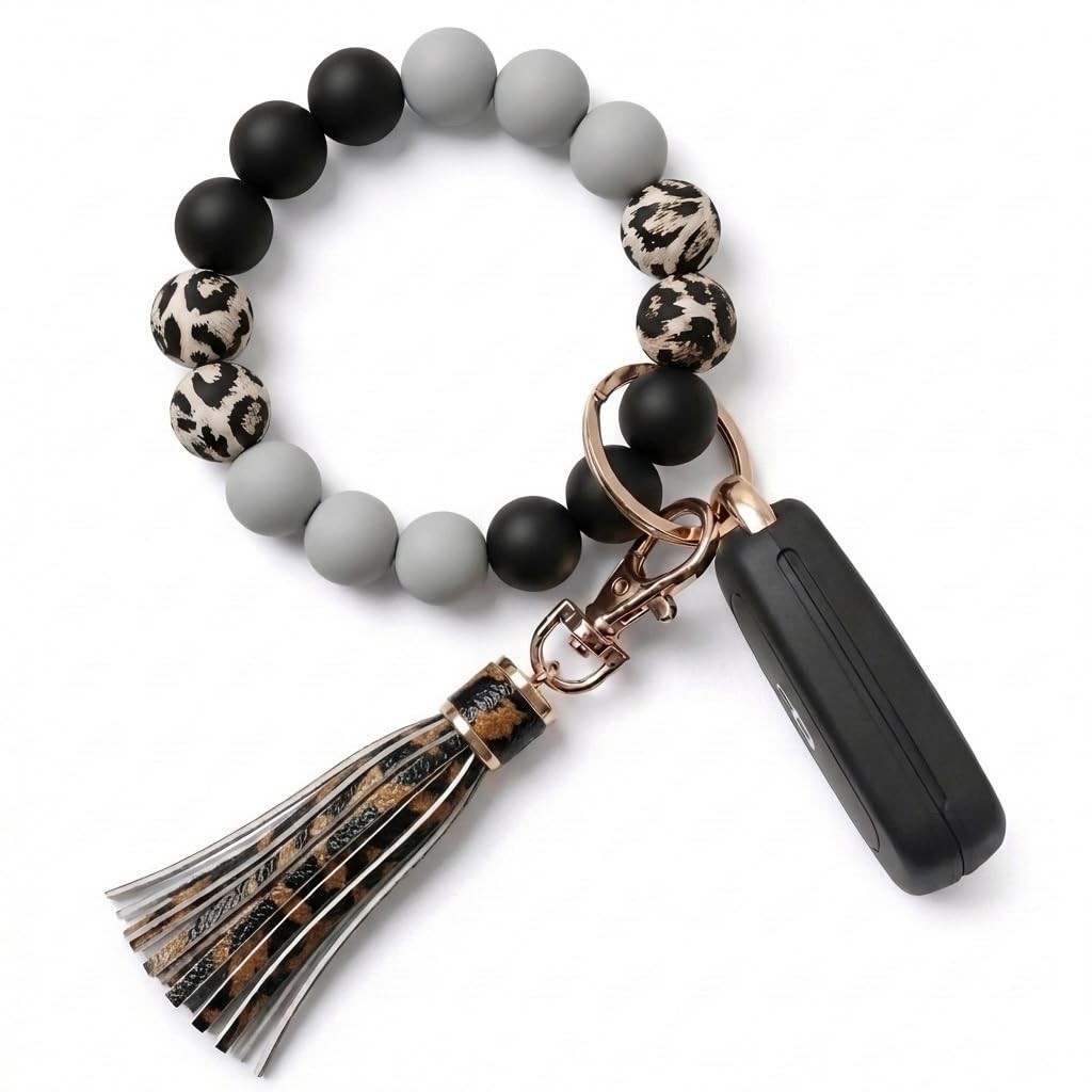 Resin Molds Silicone Keychain PU Leather Tassel Wristlet Bracelet Keychain Be…