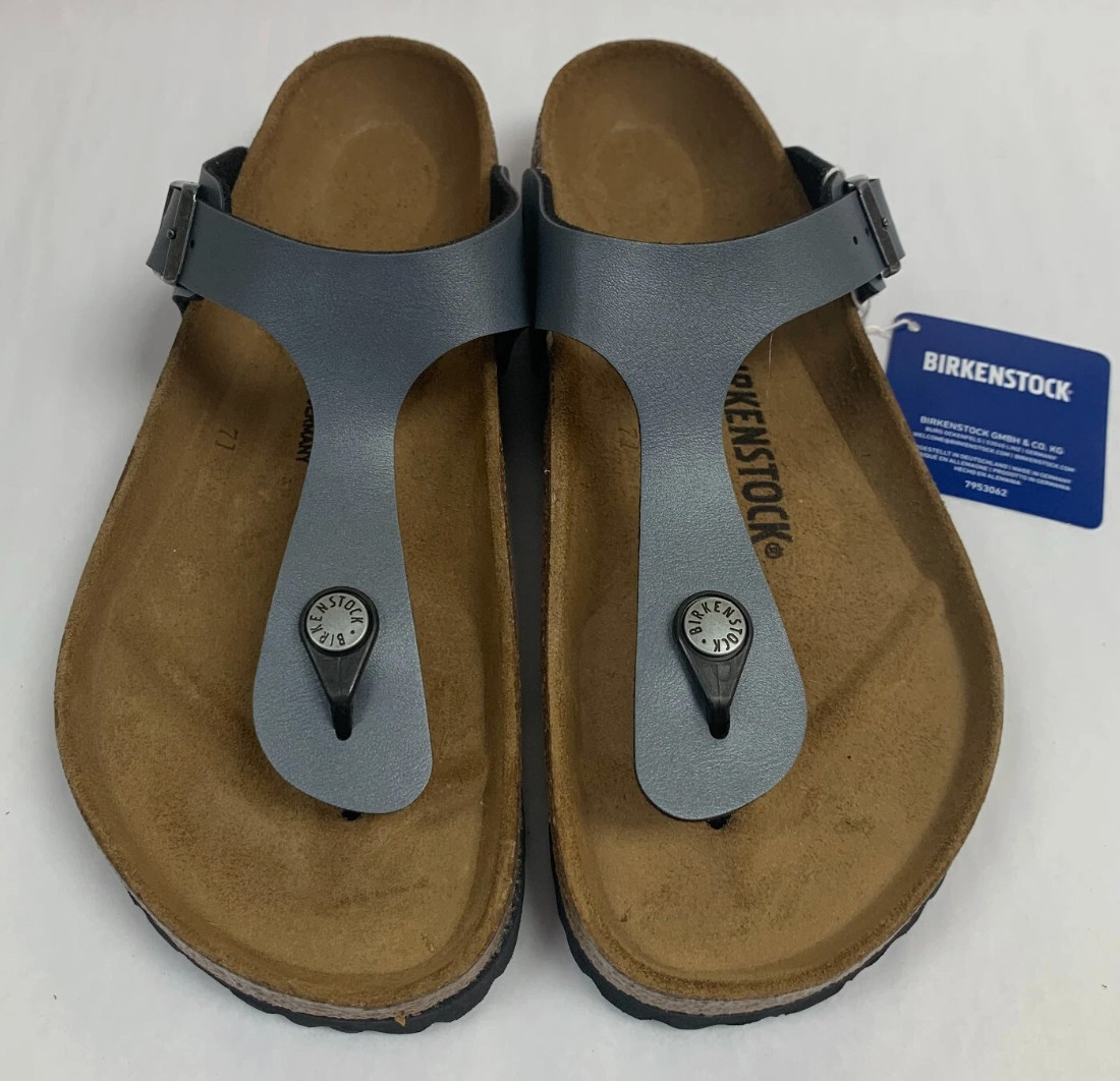 Birkenstock Unisex Gizeh Onyx Birko Flor Regular Fit, Size EU37/ US W6-M4
