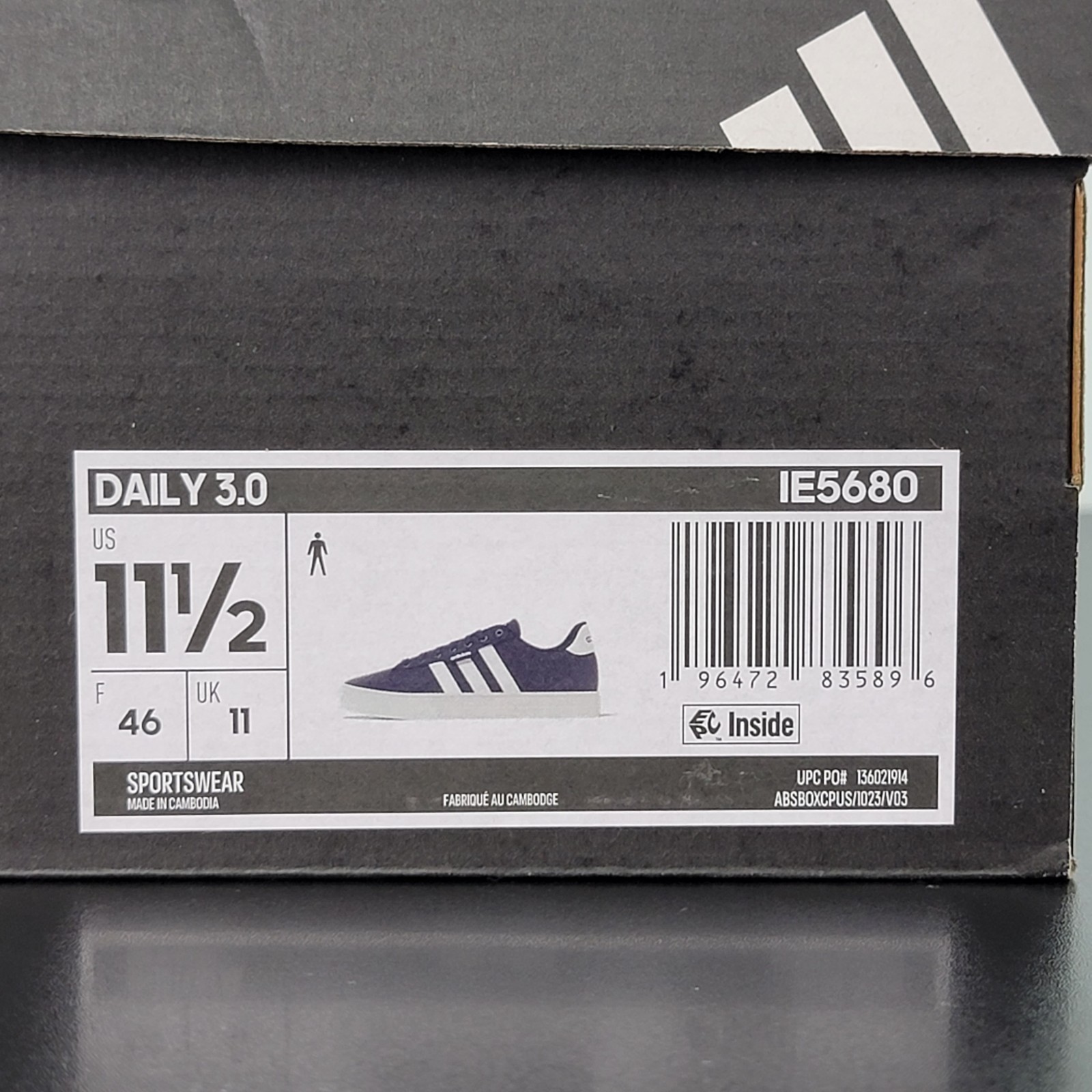 Adidas Daily 3.0 Men’s Size 11.5 Shoes Blue Athletic Skateboarding Sneakers