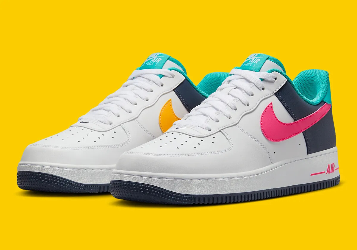 Nike Air Force 1 ’07 “South Beach” White Pink Thunder Blue HF4849-100 Mens Sizes