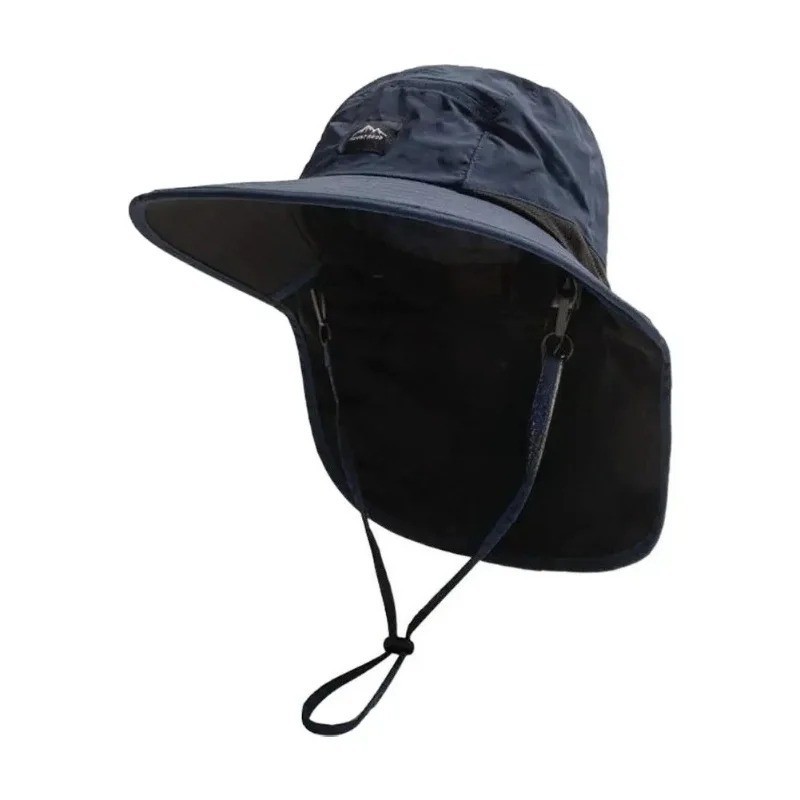 Unisex UV Protection Fishing Hat Quick Dry Wide Brim Sun Hat w/ Neck Flap