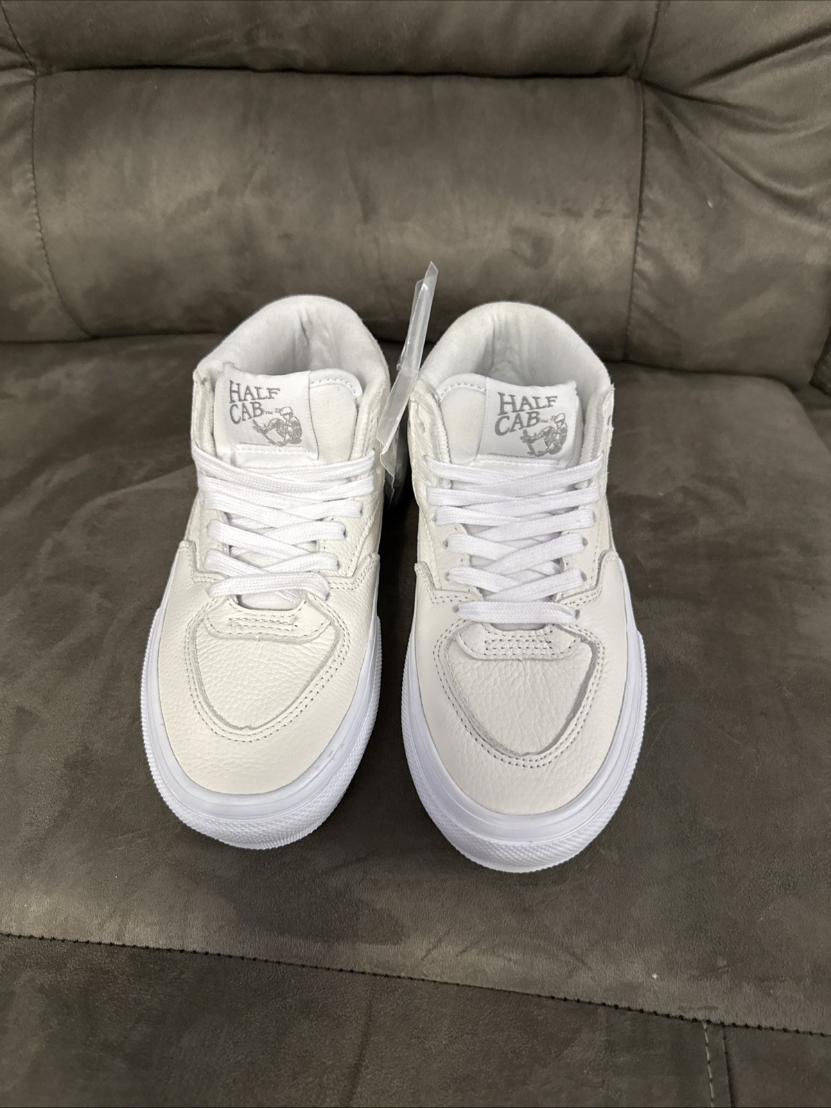 Vans Half Cab Skateboard Shoes White PopCush Duracap Men’s Size 4