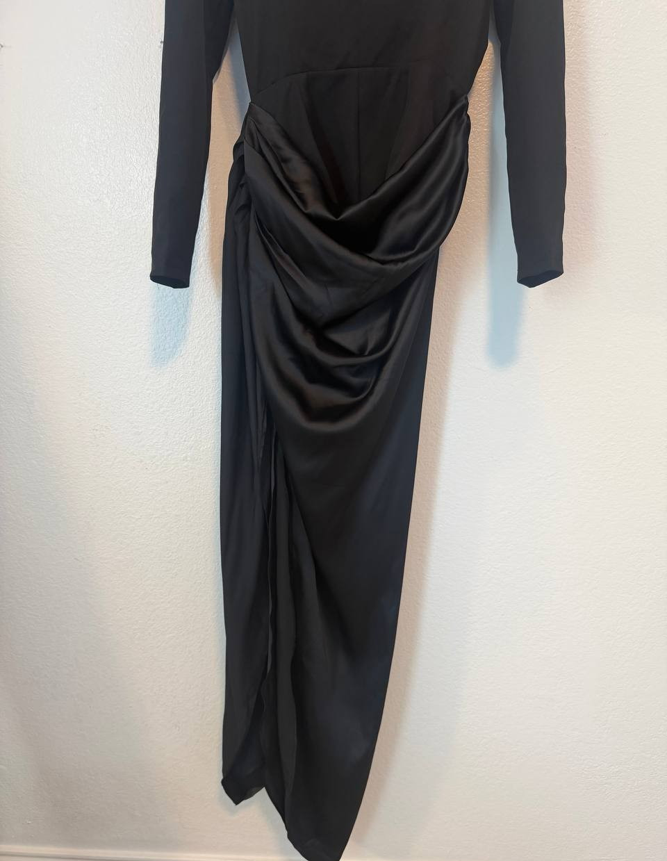NWT Donnée Par Dieu YRIS Black Draped Blazer Maxi Dress Small