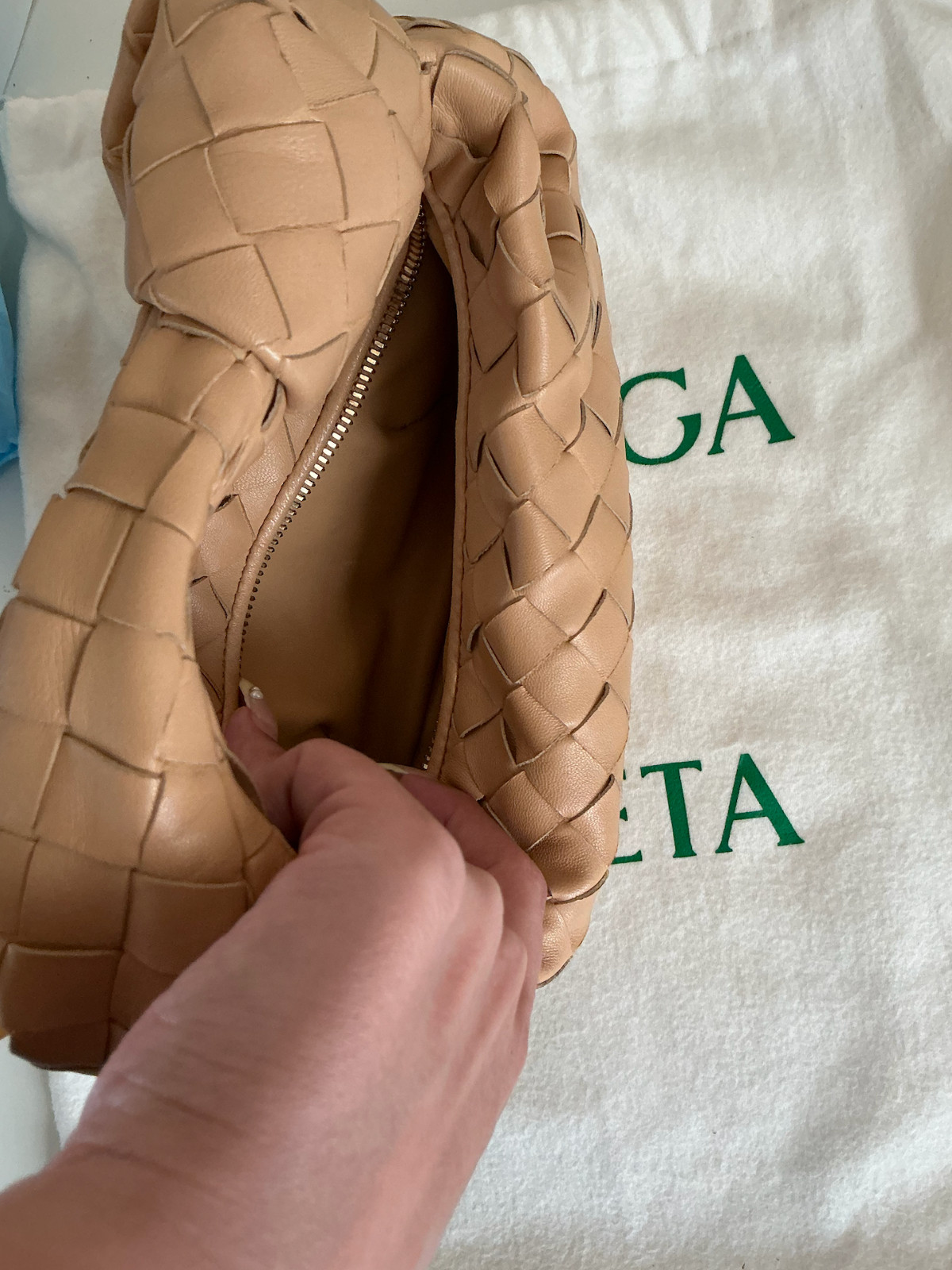Bottega Veneta Beige Mini Jodie