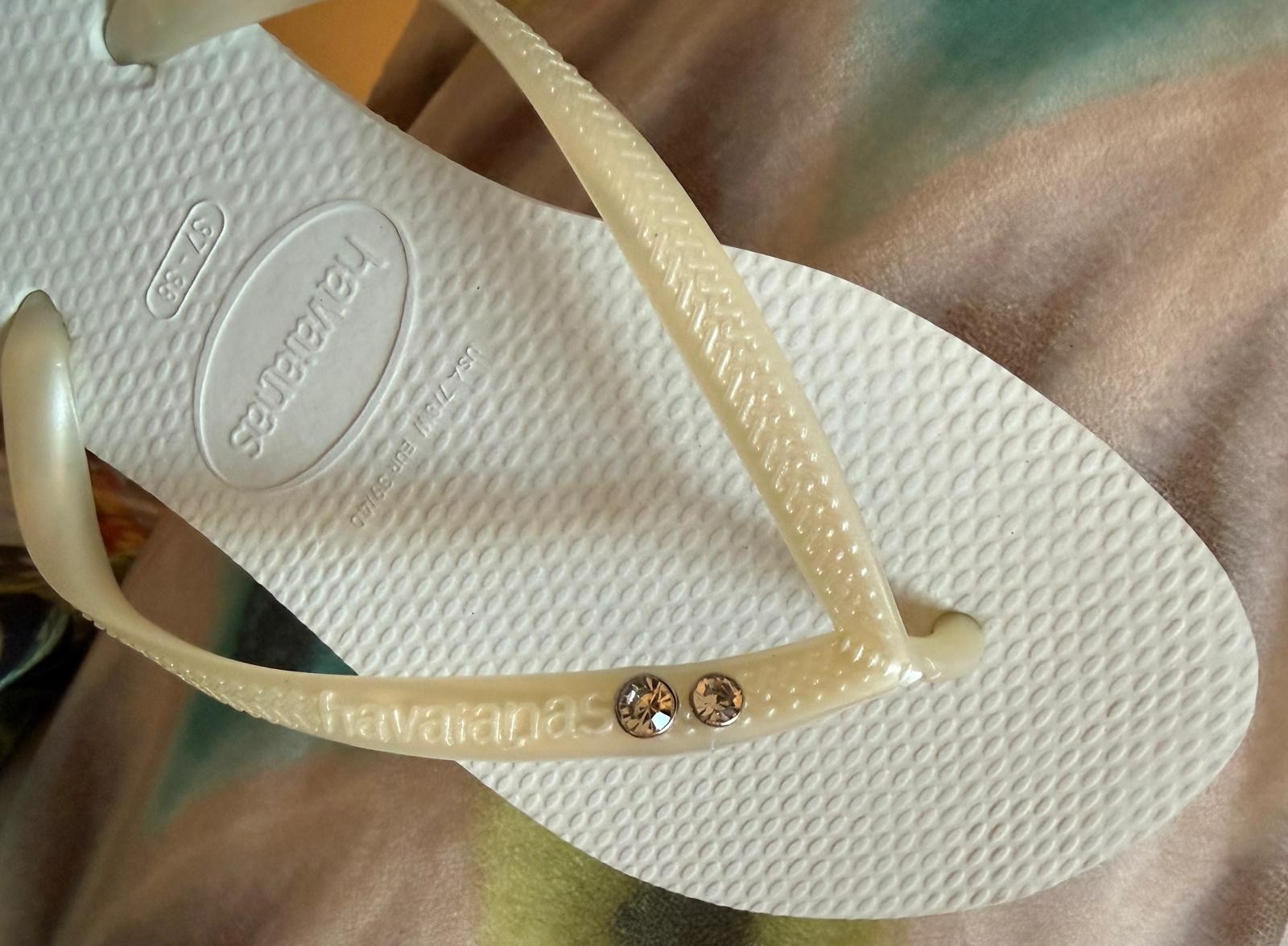 Havaianas Slim Flip Flops Women with 2 Crystals and Personalized