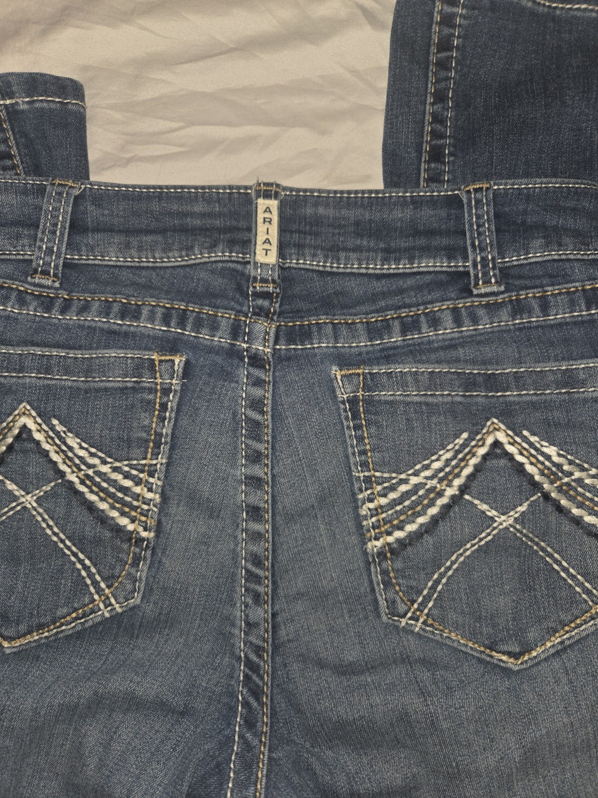 Ariat REAL Denim Womens 32×32 Mid Rise Bootcut Jeans Rainstorm Whipstitch 31R