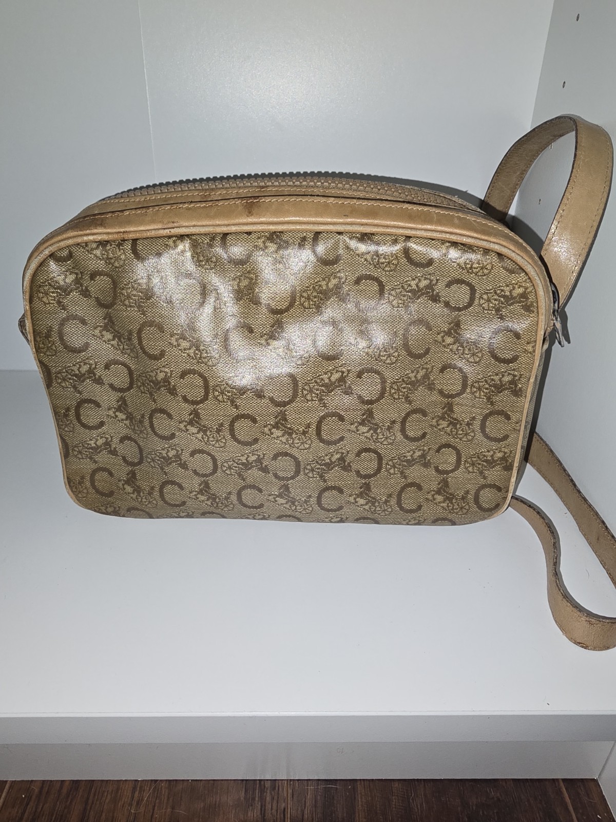 Celine C Macadam Canvas Shoulder Bag