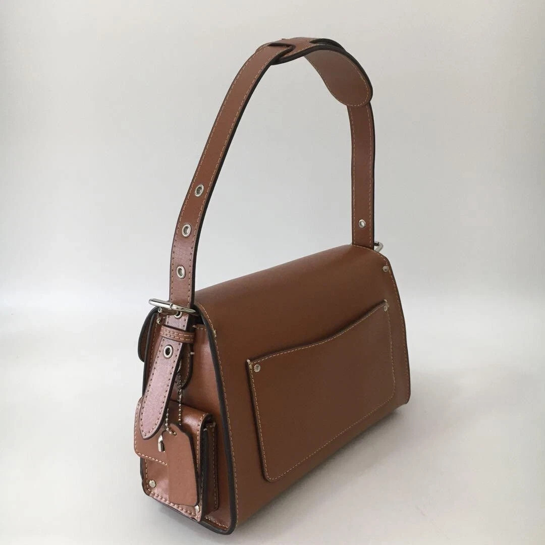 Coach CT721 Leather Soft Tabby Shoulder Bag Crossbody Brown outlet New!