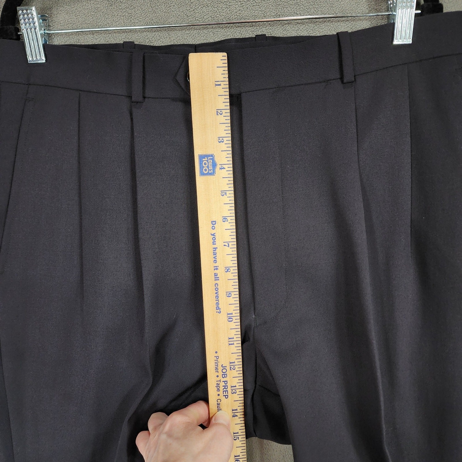 Biella Italia Corporate Image Dress Pant 36 Men Gray Pleats Cuff 36×27 Tom James