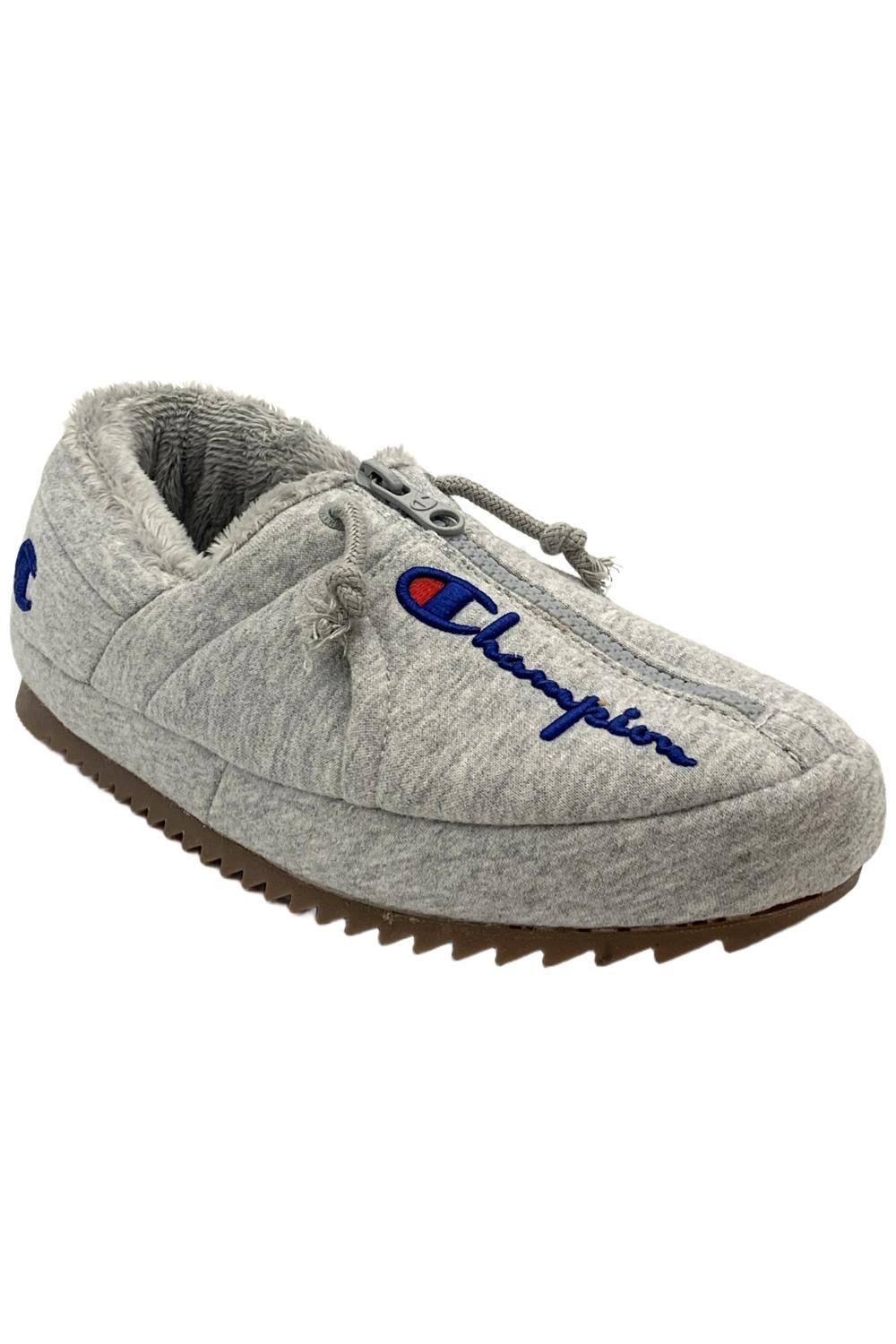 Champion Kid’s Boy’s University Zip Slippers Oxford Gray