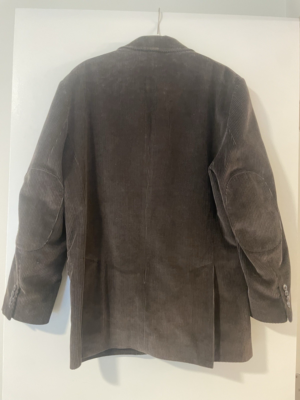 Brooks Brothers Brown Corduroy Blazer. Plaid Lined Elbow Patches.