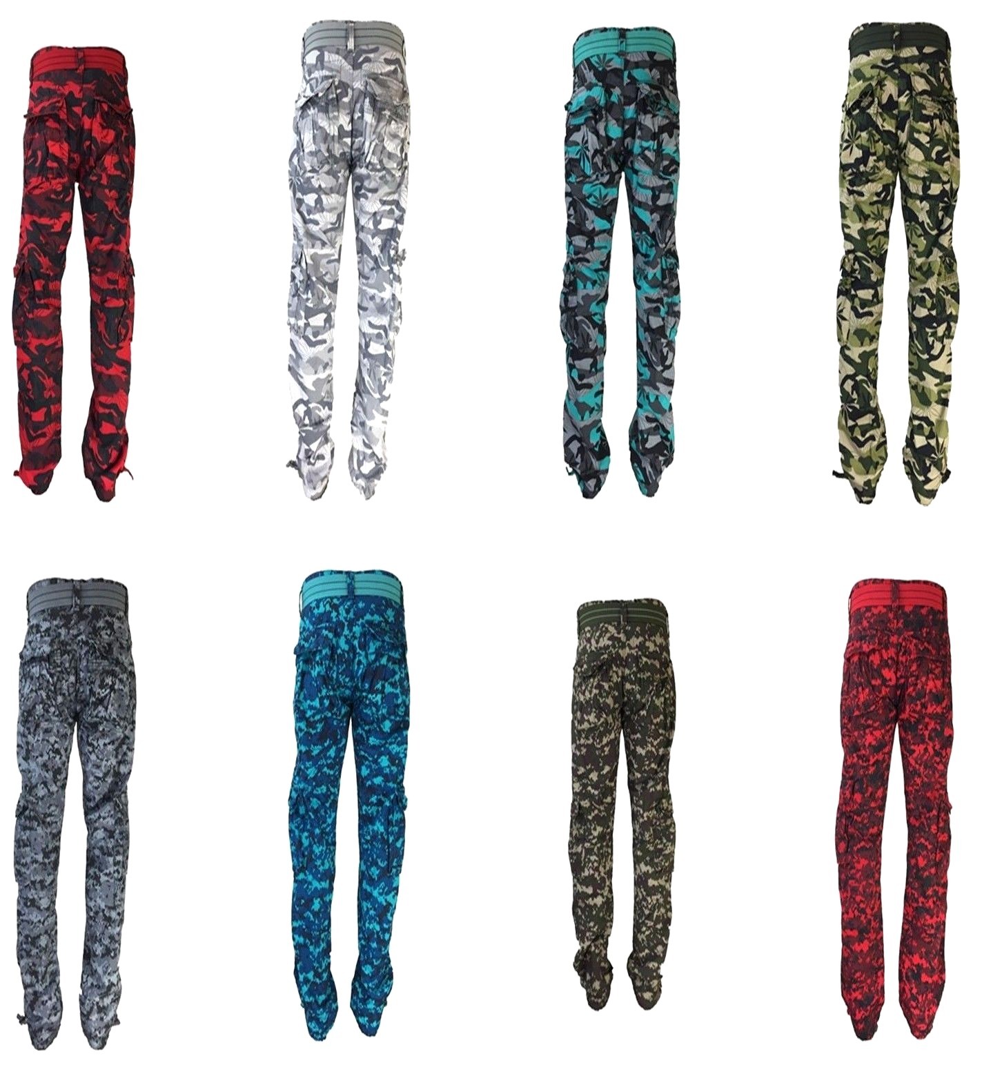 Men’s FOCUS Army Camo Cargo Pants Sizes: 32 TO 44