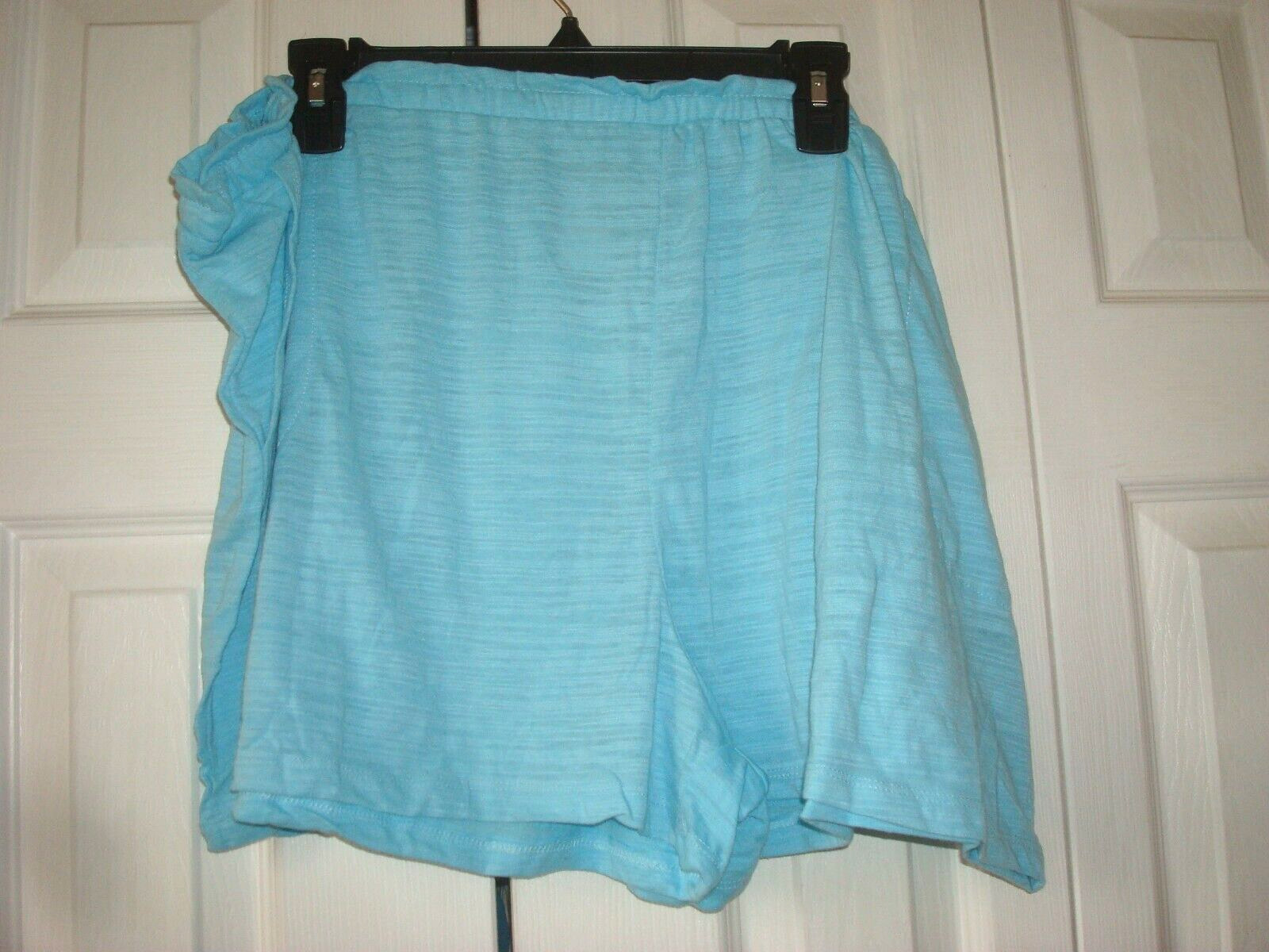 Ladies Plus Pajama Shorts Blue Size 3X