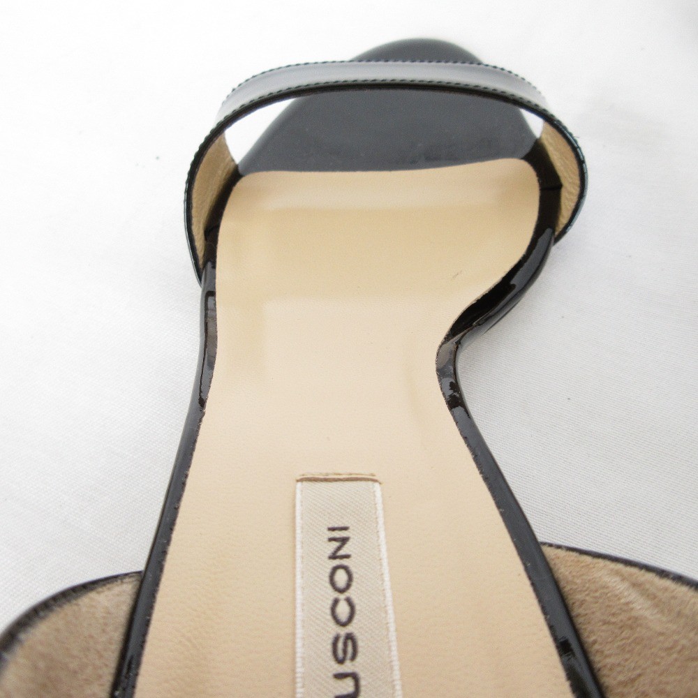 FABIO RUSCONI Strappy Heel Sandals, Size 36 1/2 (9.3″”), Black Women USED