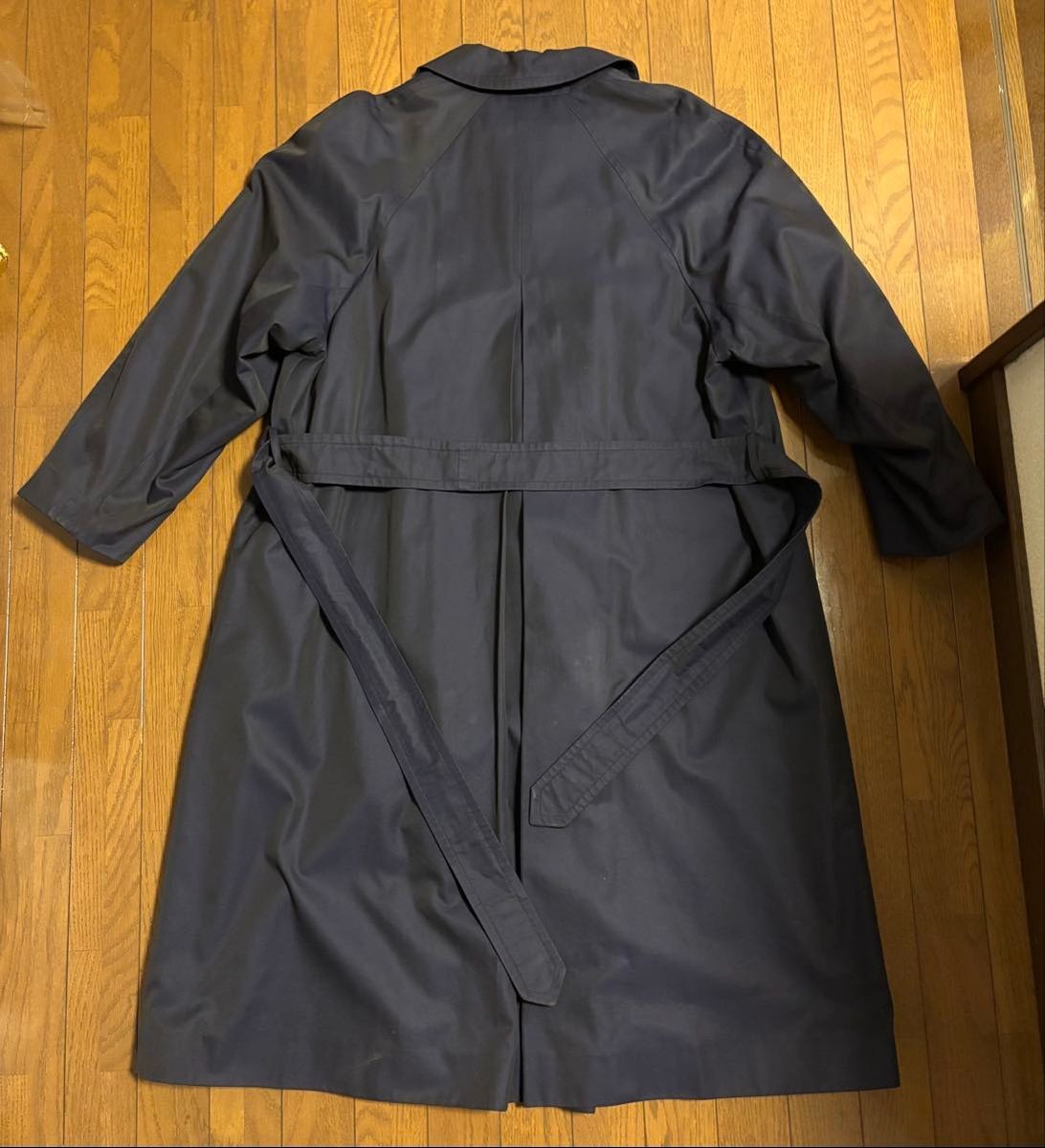 HERMES Vintage Trench Coat Cotton/Wool Lining Waist Belt Maxi Length S France
