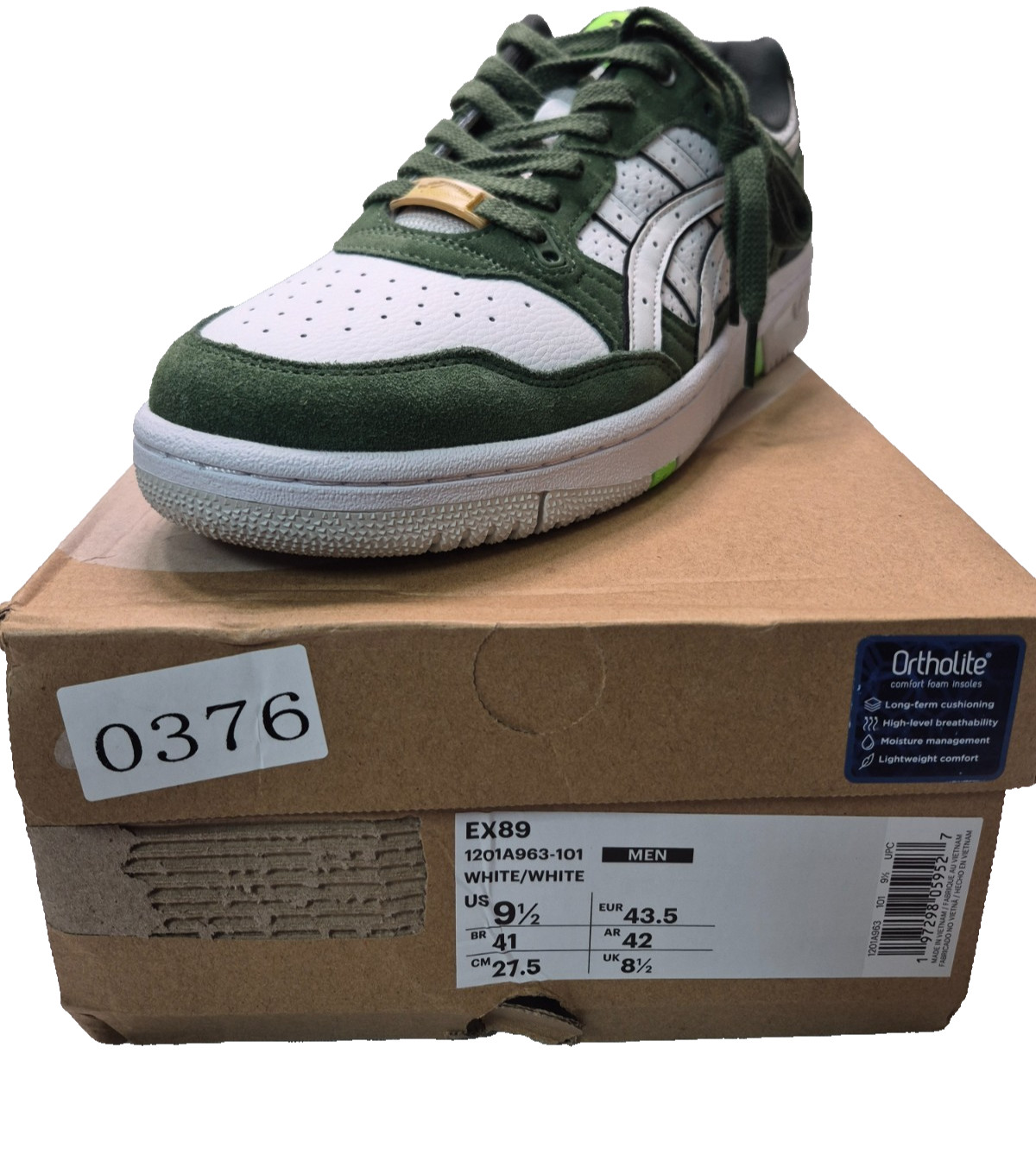 ASICS Men’s EX89 Omakase Sneaker Shoes, White/Green, US 9.5