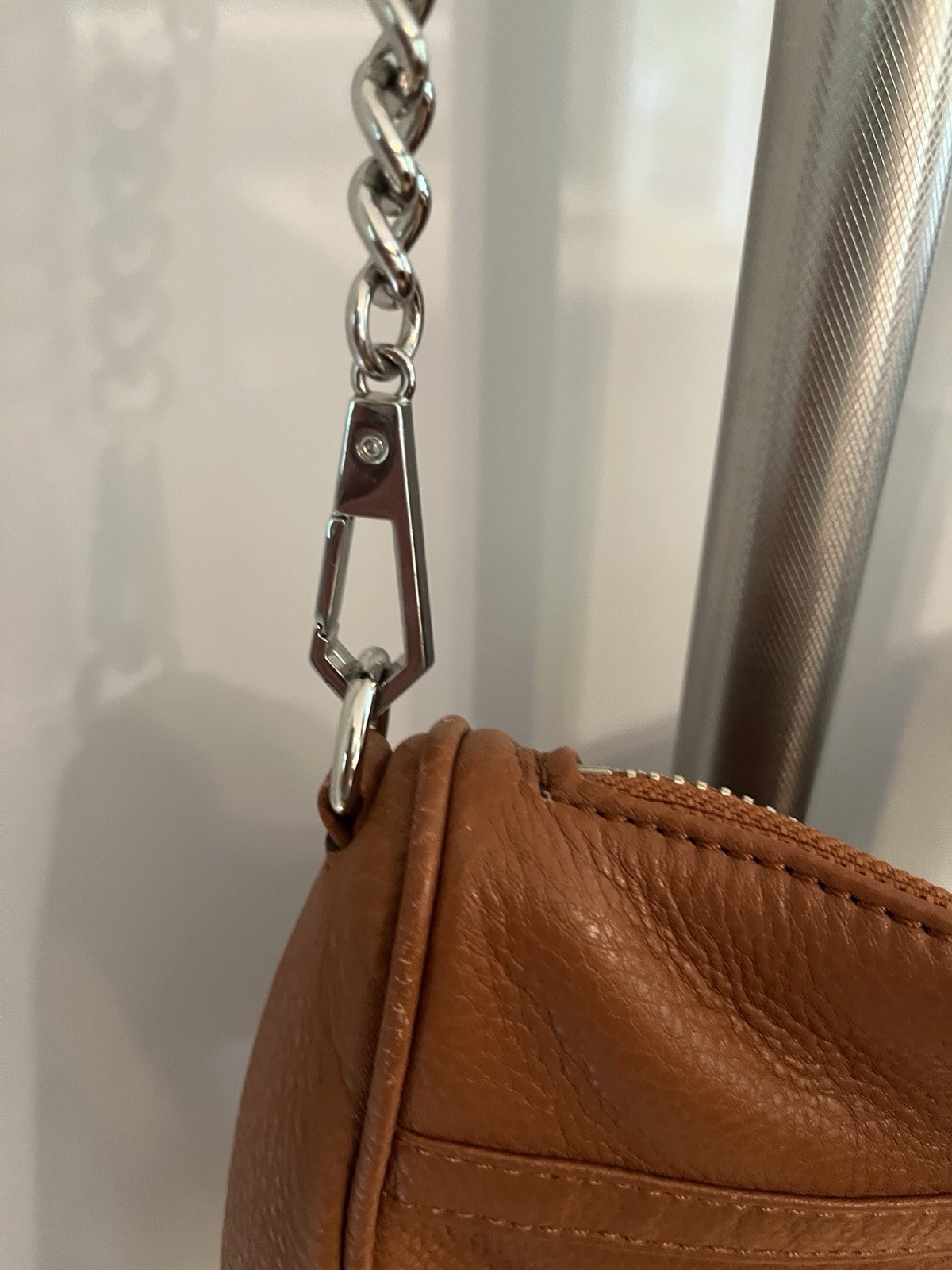Rebecca Minkoff… Mac Brown/Cognac Crossbody Handbag… Silver Hardware… EUC