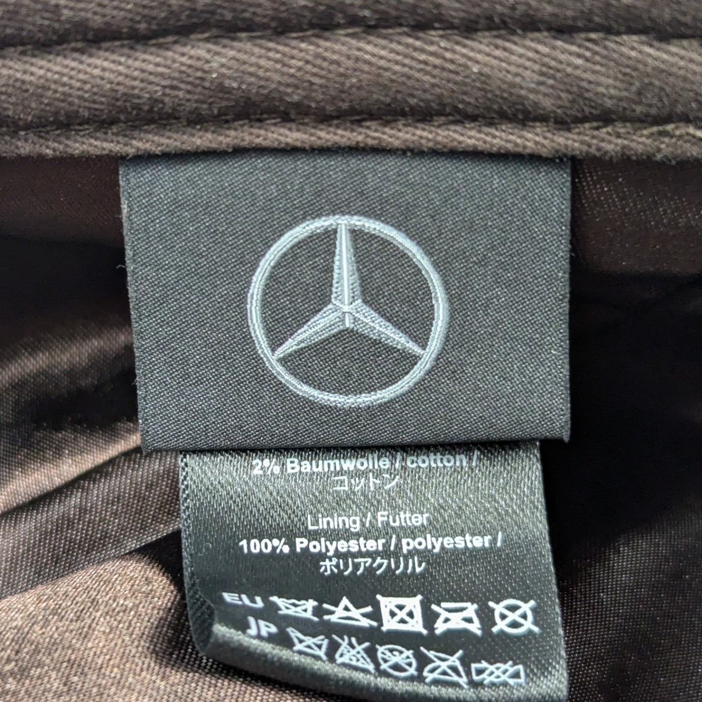 Mercedes-Benz Brown Herringbone Flat Cap Newsboy Driver Hat Wool Blend Mens