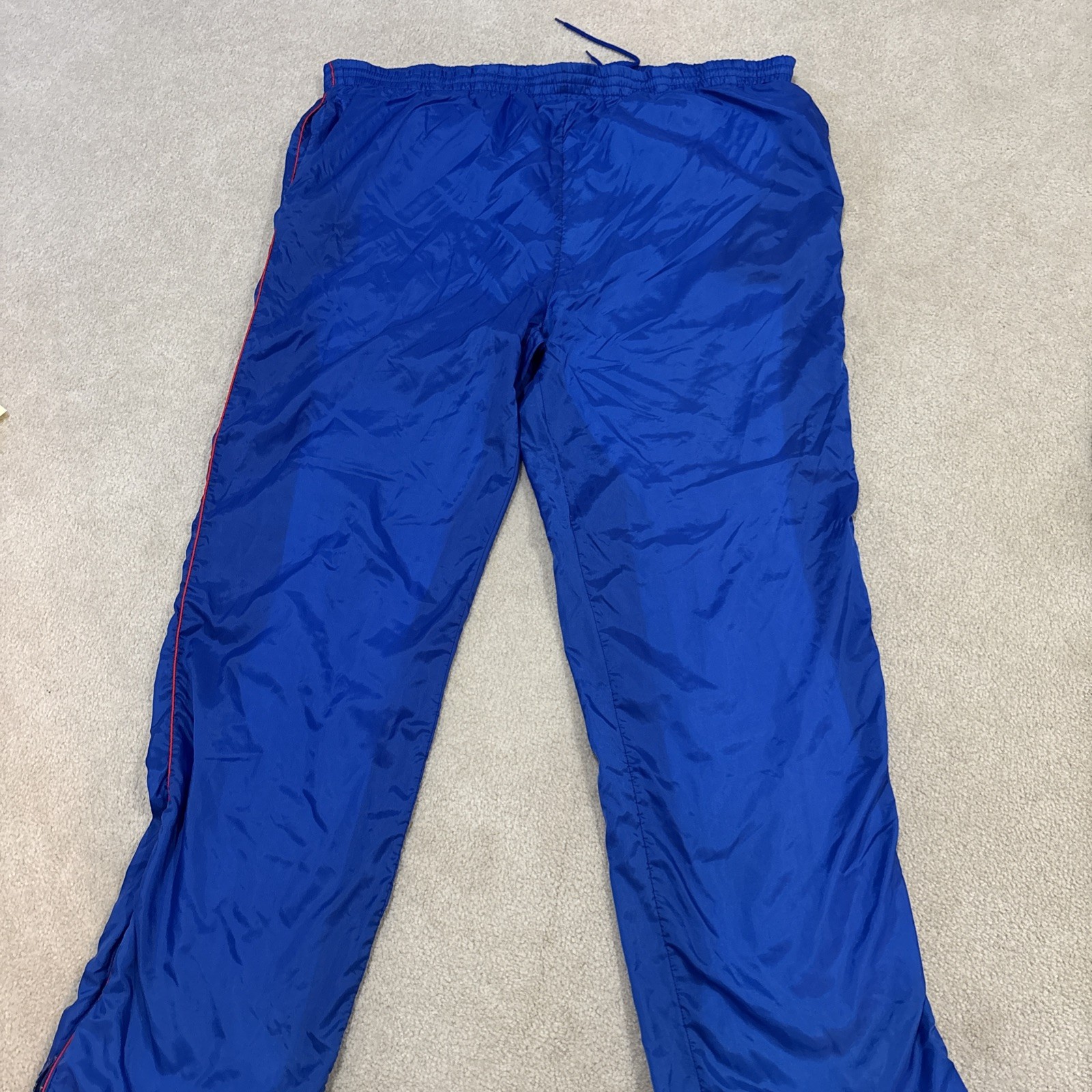 VINTAGE Blue Members Only Wind Pants Trackpants Mens Size XL w/drawstring waist