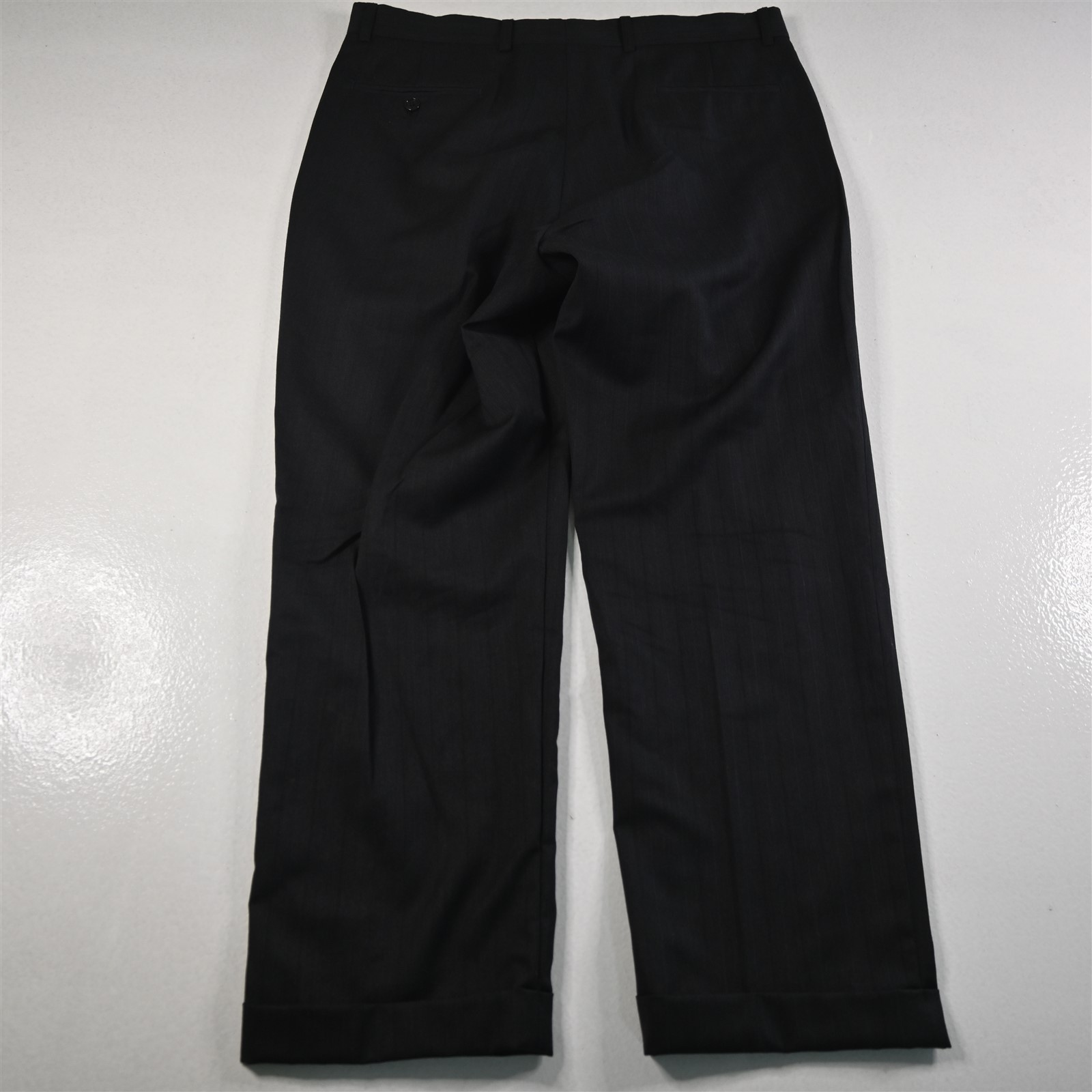 Jones New York 42R 34×30 Gray Striped 100% Wool Mens Jacket Pants Suit