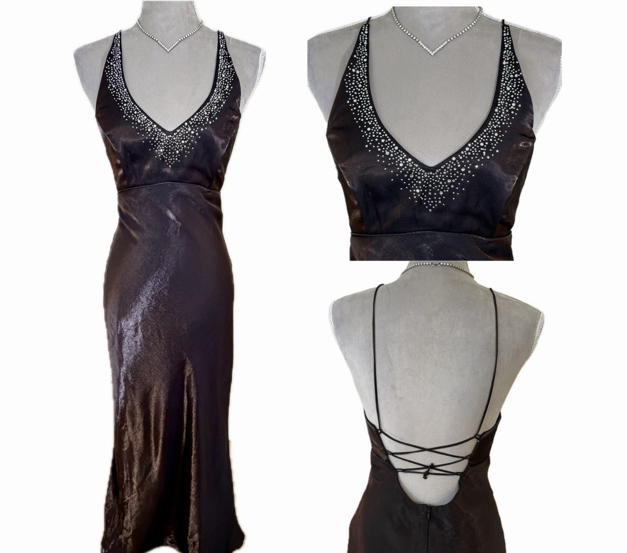Blondie Nights Linda Bernell Vintage 90s Y2K Beaded Gown Whimsigoth Fairy Maxi 5