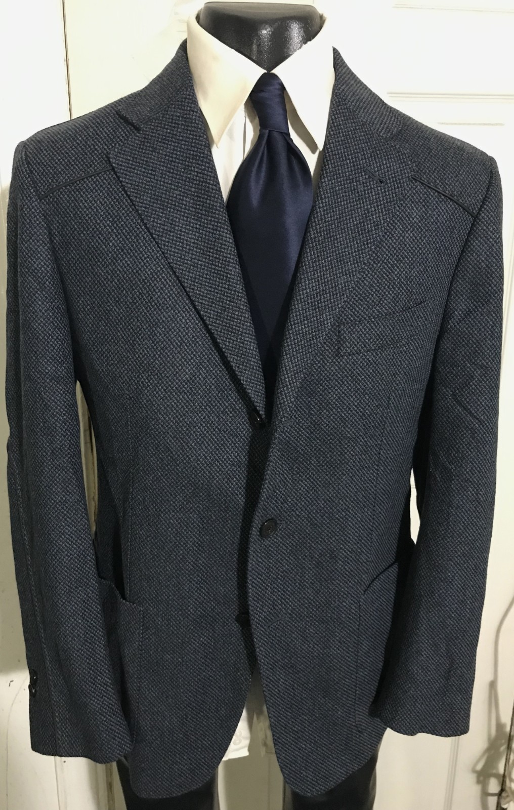 CORNELIANI WOOL-CASHMERE SIZE 40R GRAY 3 BUTTON SPORTCOAT