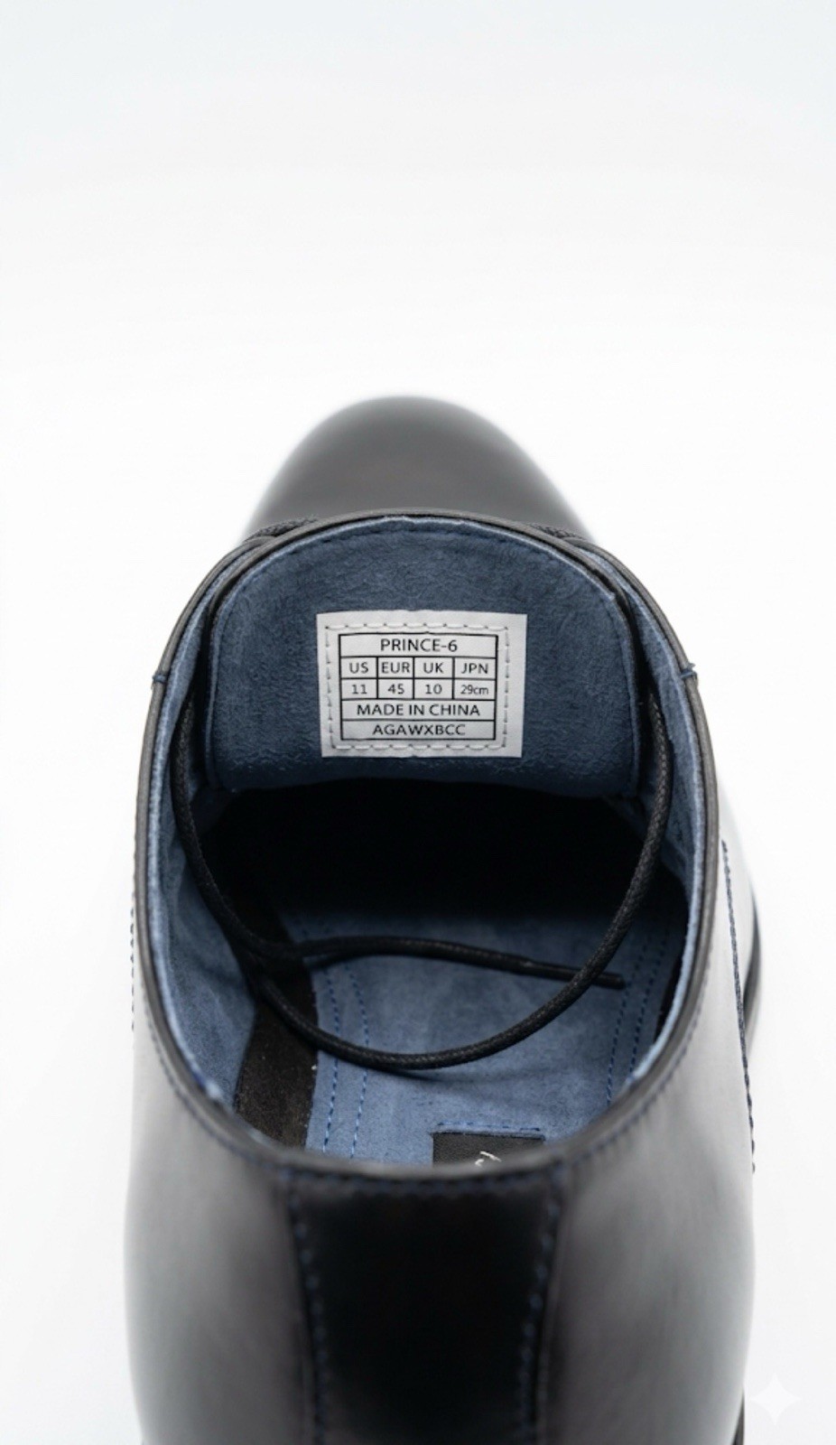 Bruno Marc Prince-6 Men’s Black Leather Cap Toe Lace-Up Oxford US 11 EU 45