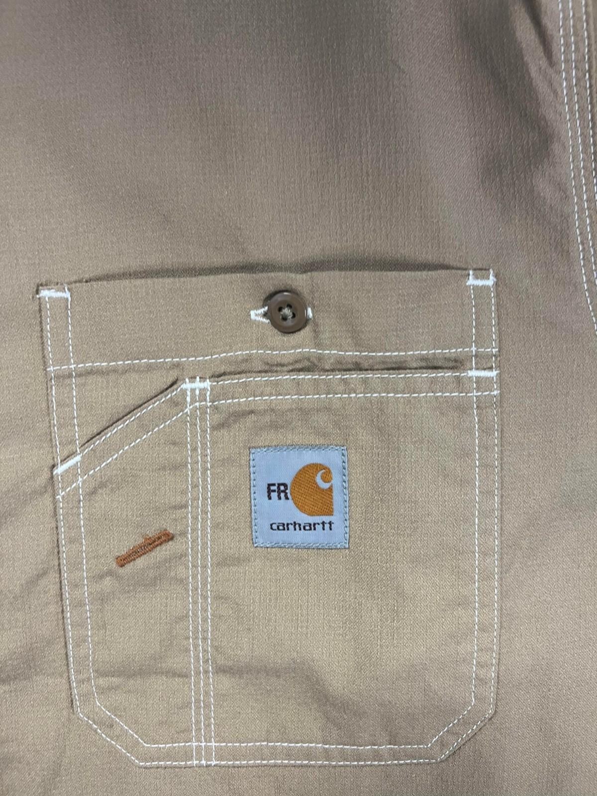 Carhartt FR Men’s Dark Khaki Shirt Flame Resistant Long Sleeve Lightweight (S04)