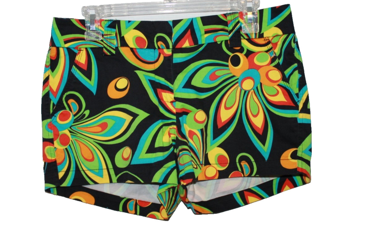 Loudmouth Golf Mini Shorts Women’s Size 8 Psychedelic 32×3 Blck & Multi Color