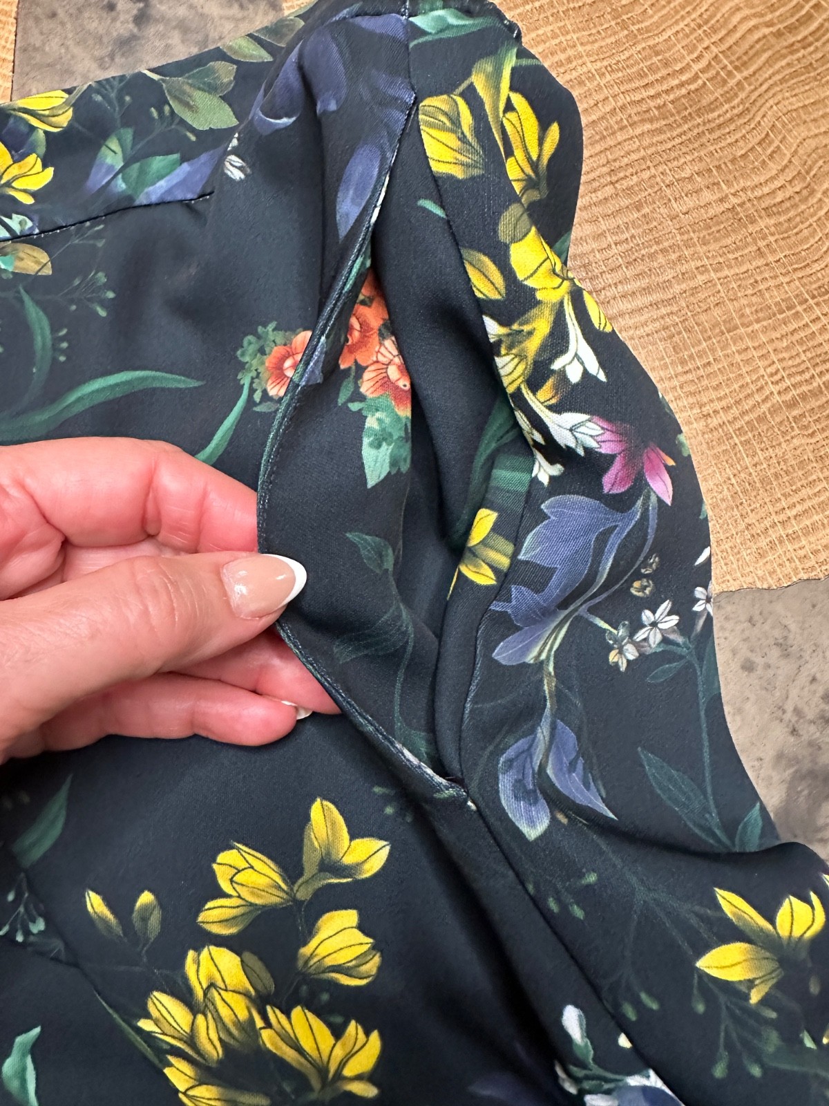 CHICO’S PULL ON FLORAL PANTS WOMENS 3.5T 18T COASTAL LAGENLOOK