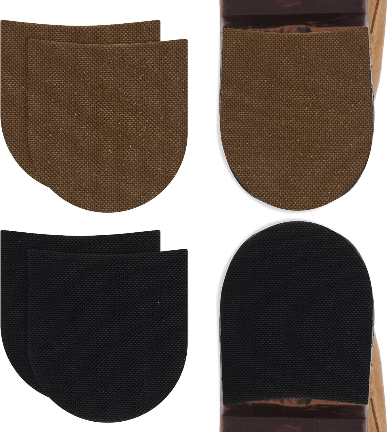 2 Pairs Shoe Repair Rubber Heels Non-Slip Replacement Pads for Boots Dress Shoes