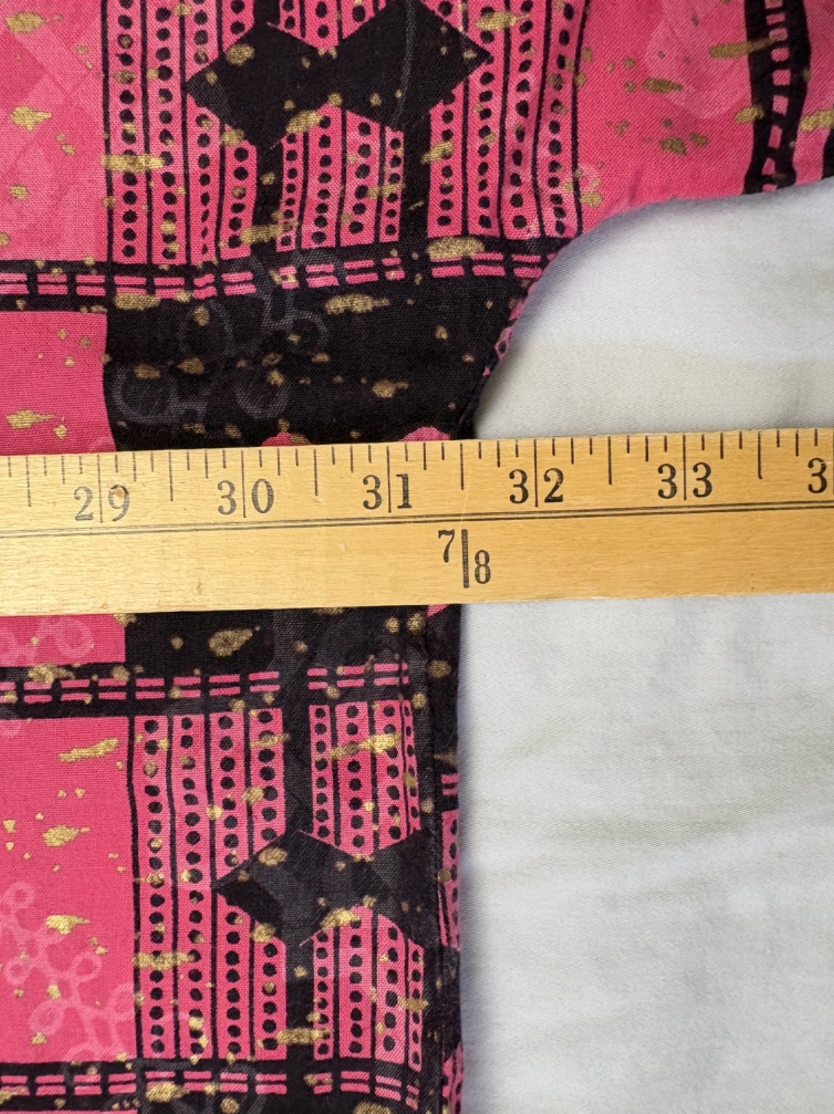 Vintage Miss Egypt Dress Middle Eastern Kaftan Pink Gold Print Ethnic Cotton OS