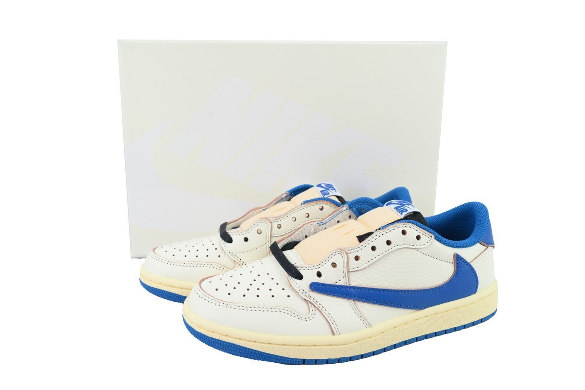 DM7866-104 Fragment Design x Travis Scott x Air Jordan 1 Retro Low OG SP ‘Sail