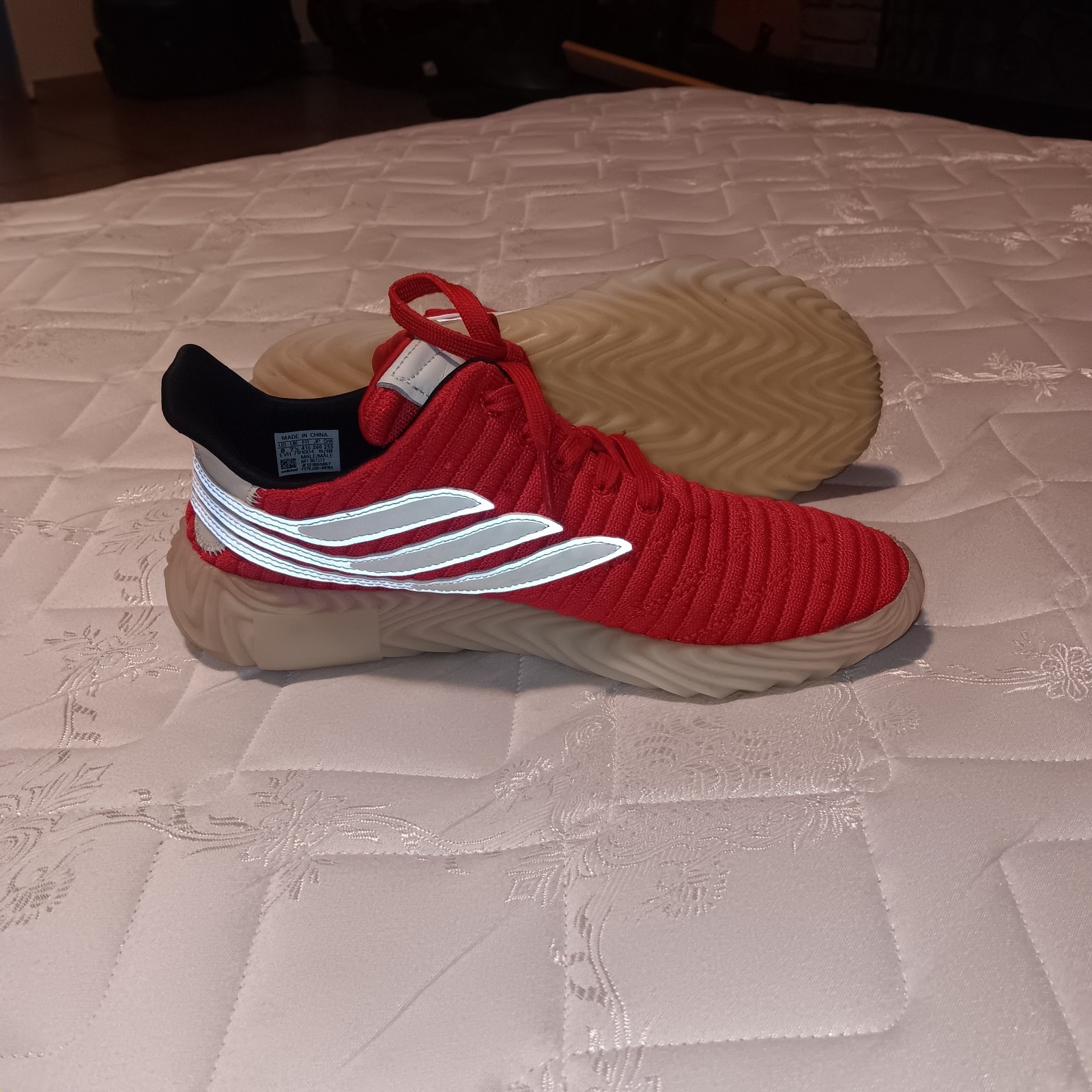 adidas Men’s Low Top Lace-Up Athletic Sneakers Red/White/Black