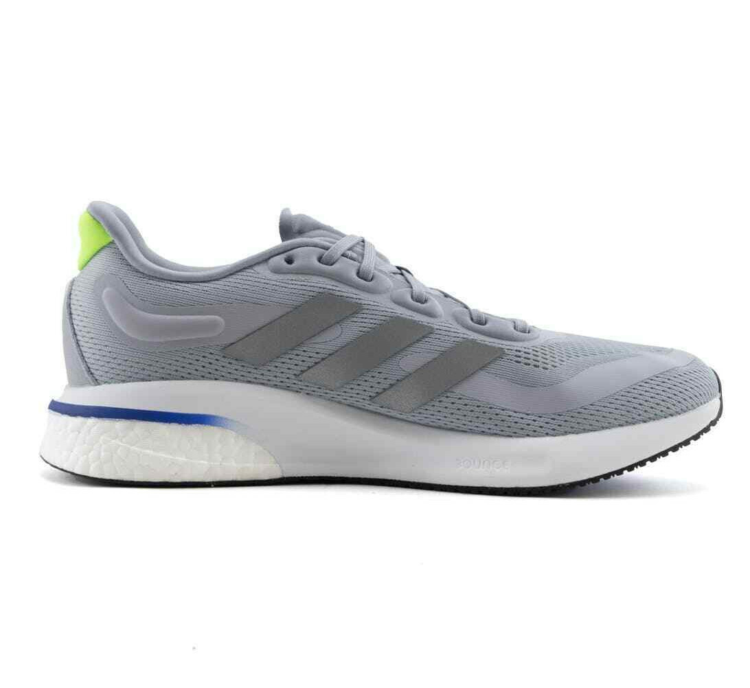 Mens Adidas Supernova Halo Silver Running Shoes Size 7.5 Sneaker NEW