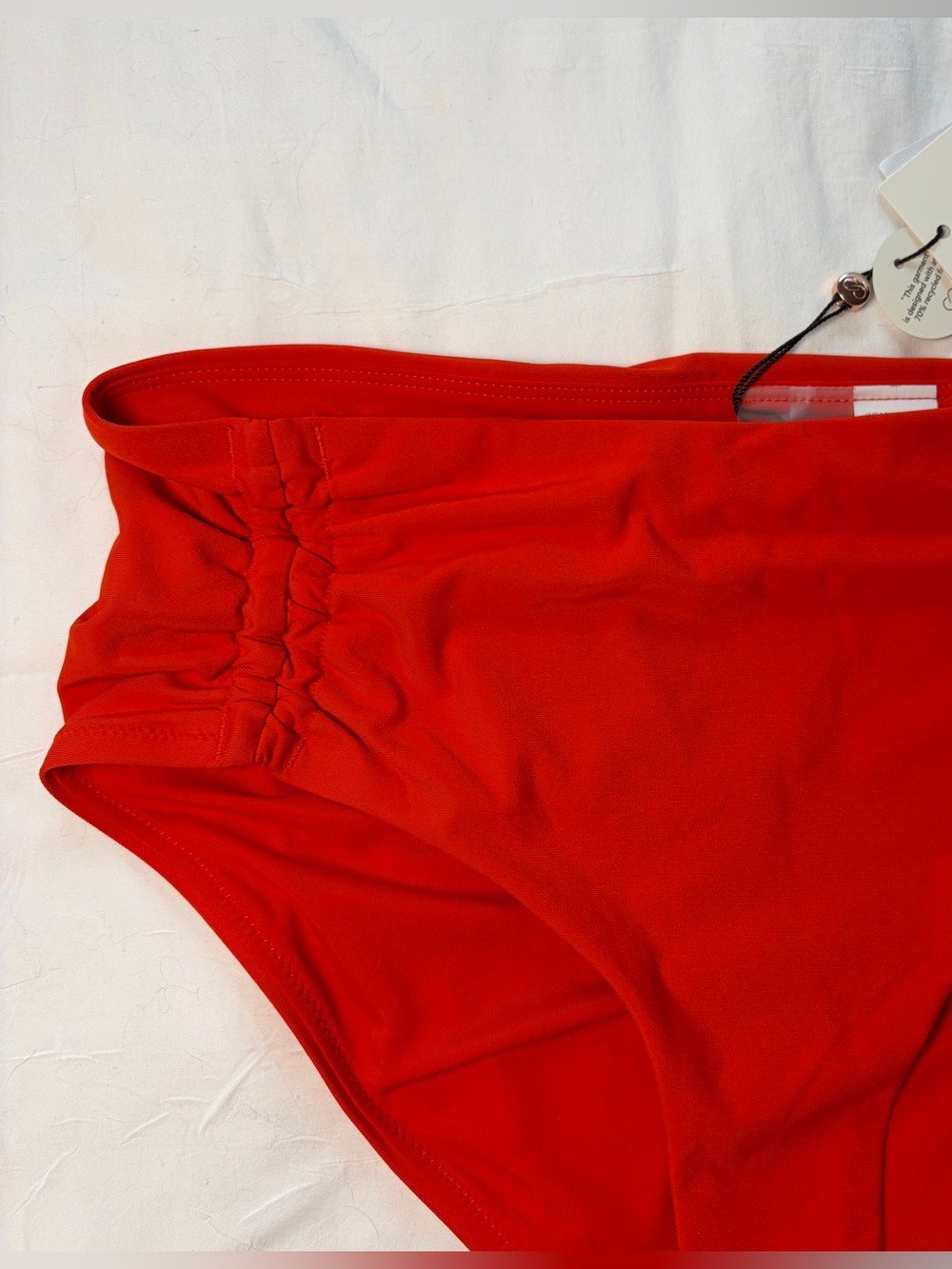 NWT CALIA Ruched Bikini Bottoms in Deep Red, Medium