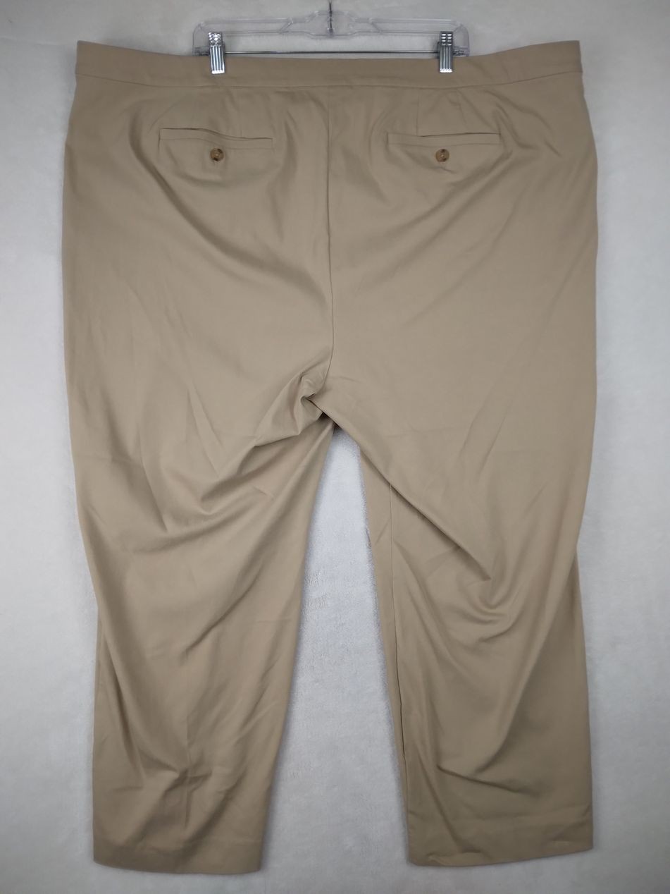 Lane Bryant Women Size 28 50×28 Beige Dress Pants Rayon Blend