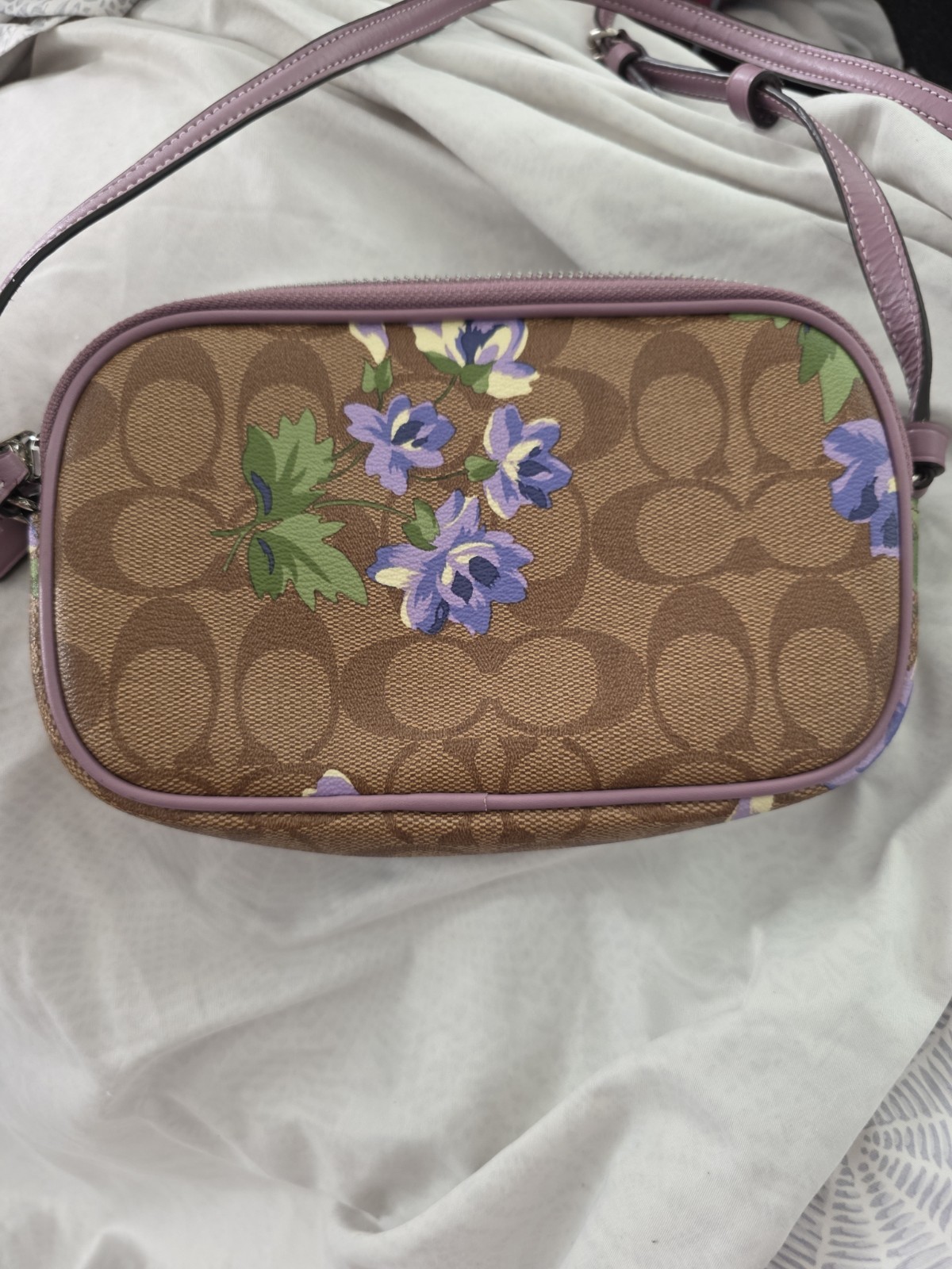 Coach Floral Print Pink Mini Jamie Camera Bag Crossbody Bag