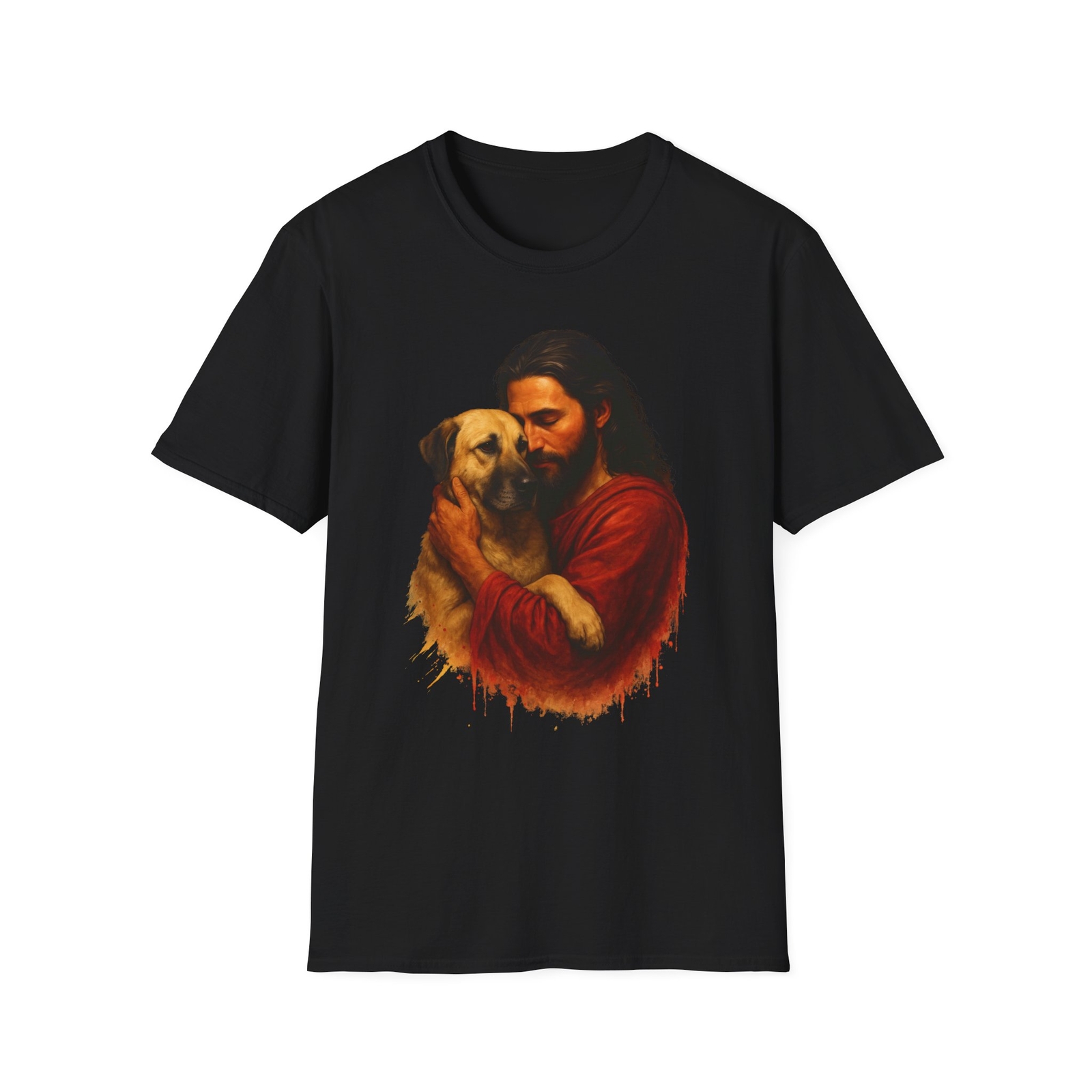 Anatolian Shepherd Dog Hugged by Jesus Embraced by Love Faithful Dog T-Shirt