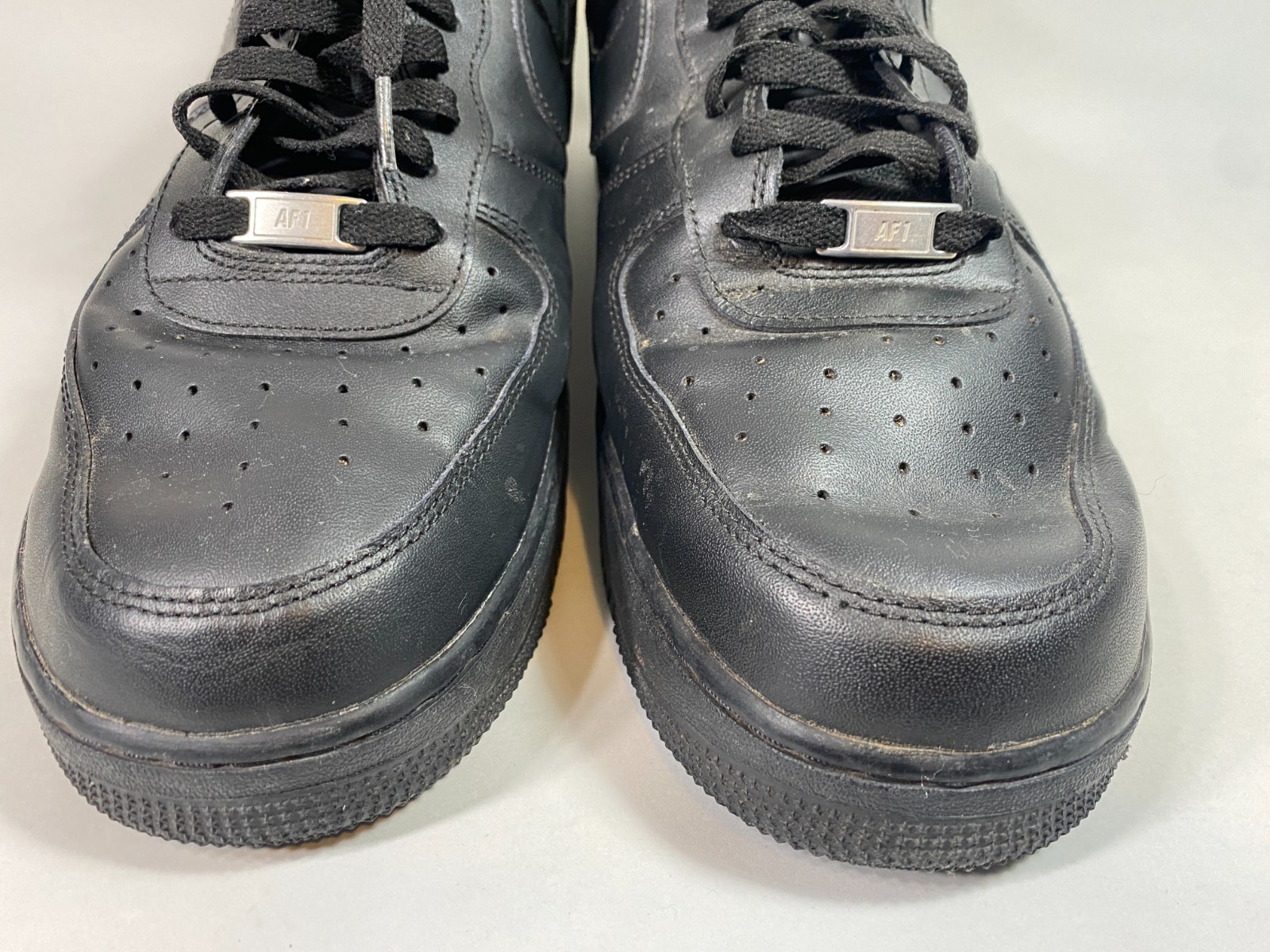 🔥 Nike Air Force 1 07 Low Triple Black Shoes Casual Mens Size 15 315122-111